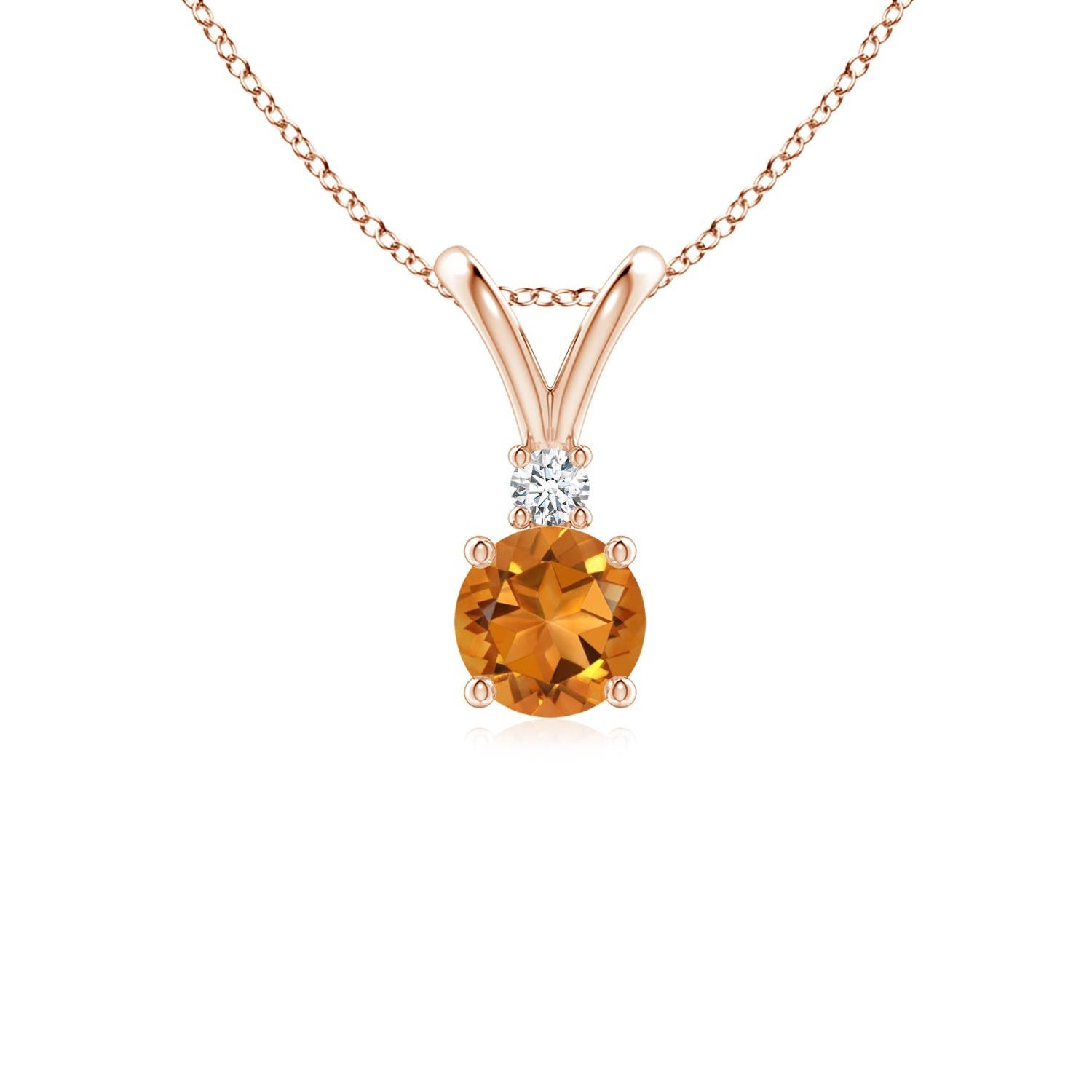 AAA - Citrine / 0.48 CT / 14 KT Rose Gold