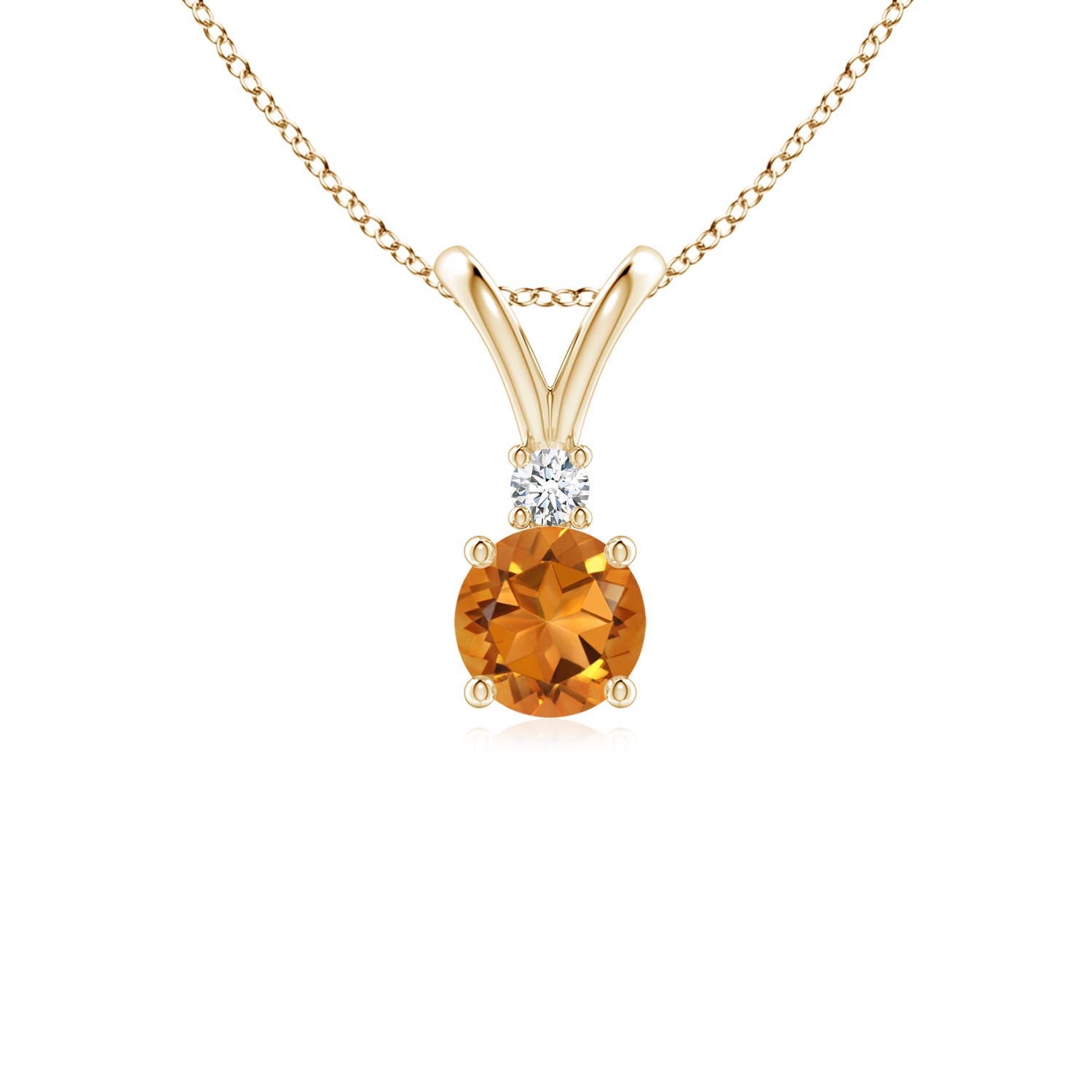 AAA - Citrine / 0.48 CT / 14 KT Yellow Gold