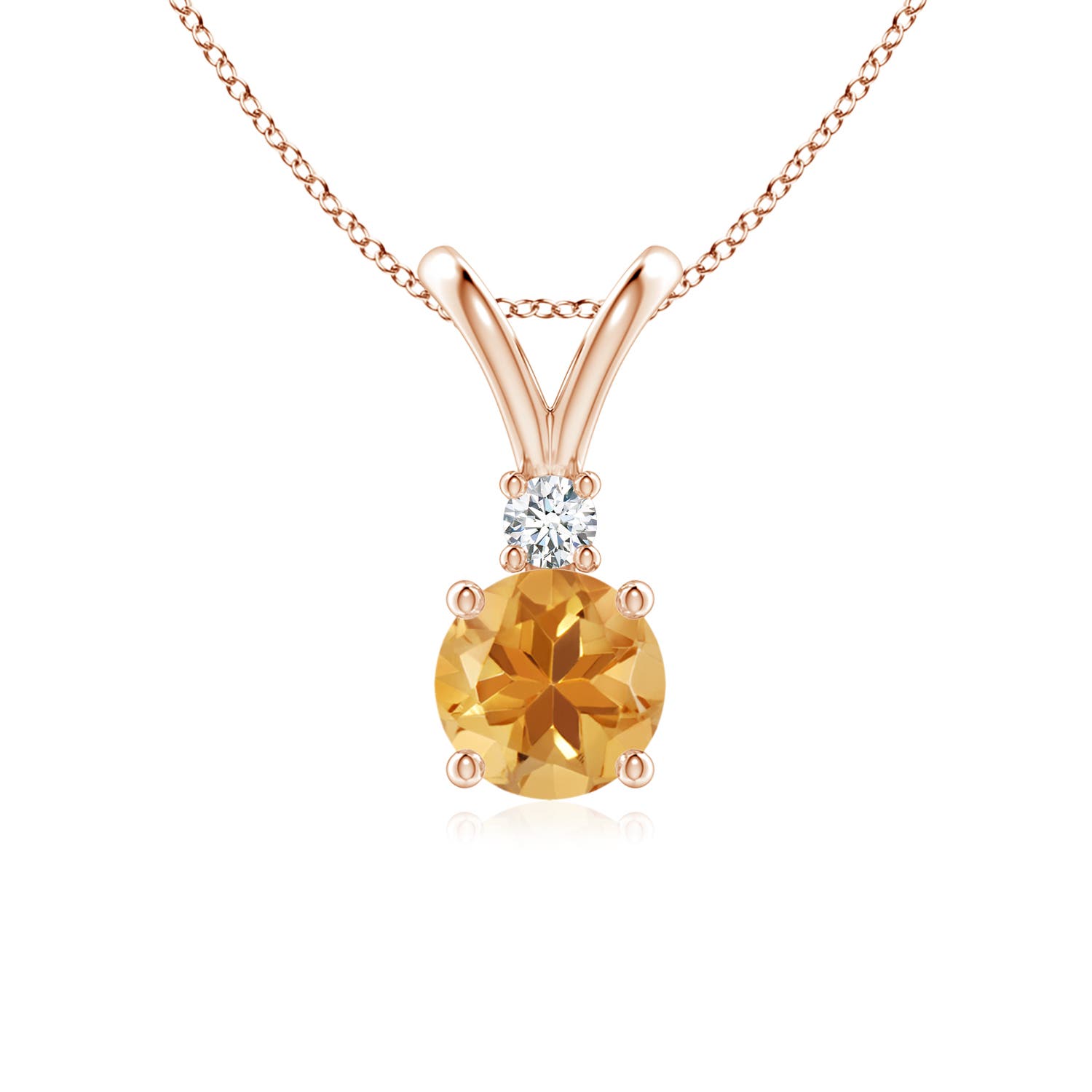 A - Citrine / 0.74 CT / 14 KT Rose Gold