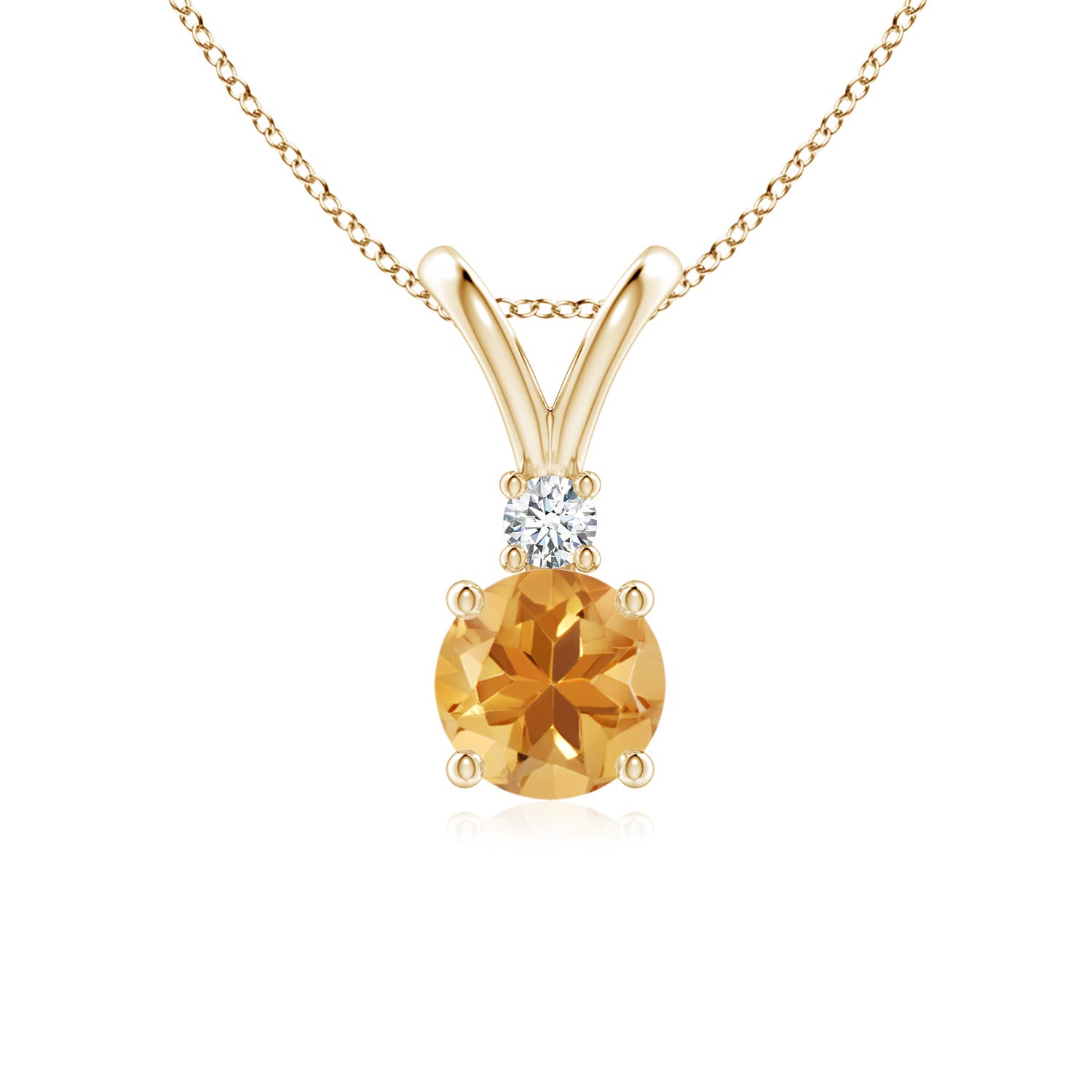 A - Citrine / 0.74 CT / 14 KT Yellow Gold