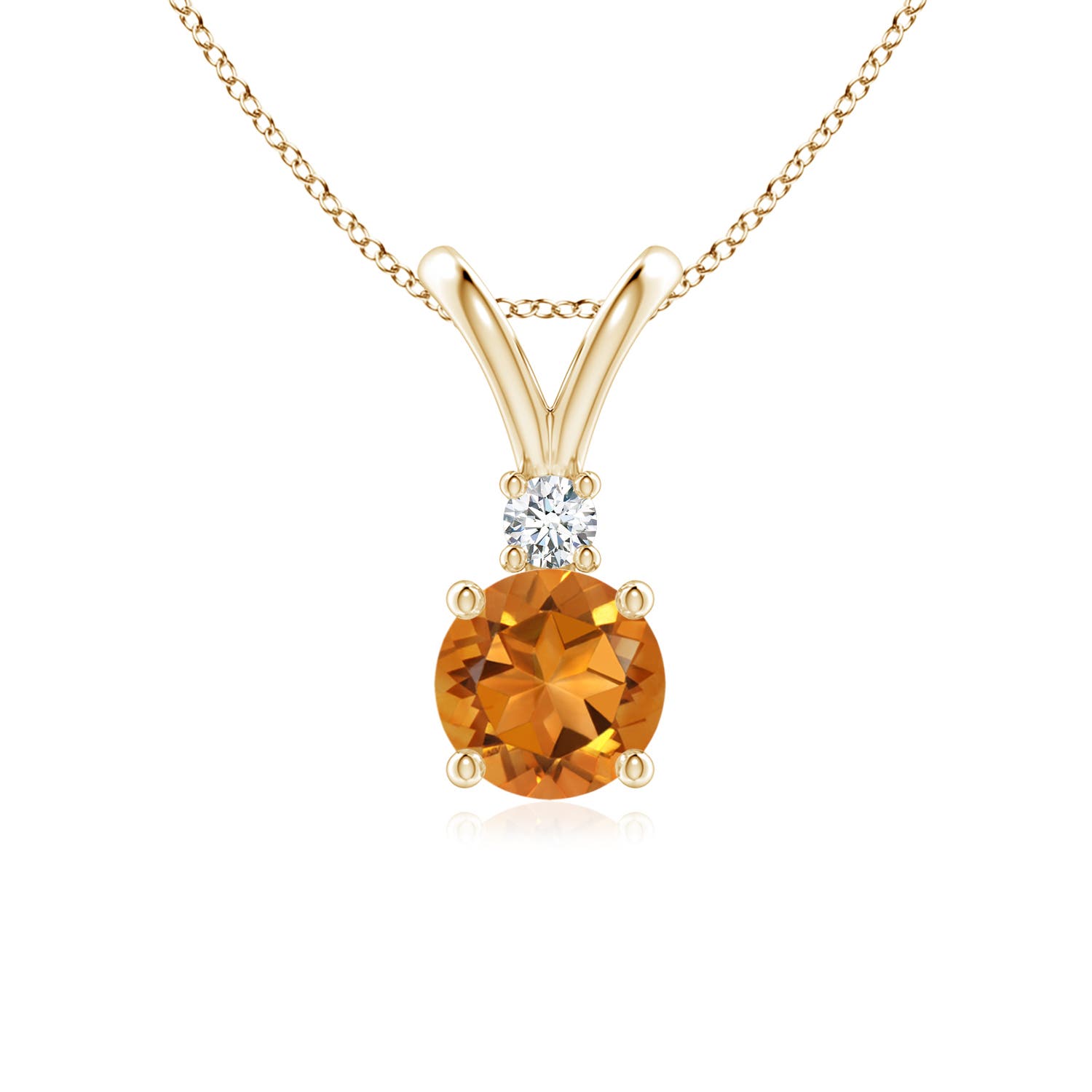 AAA - Citrine / 0.74 CT / 14 KT Yellow Gold