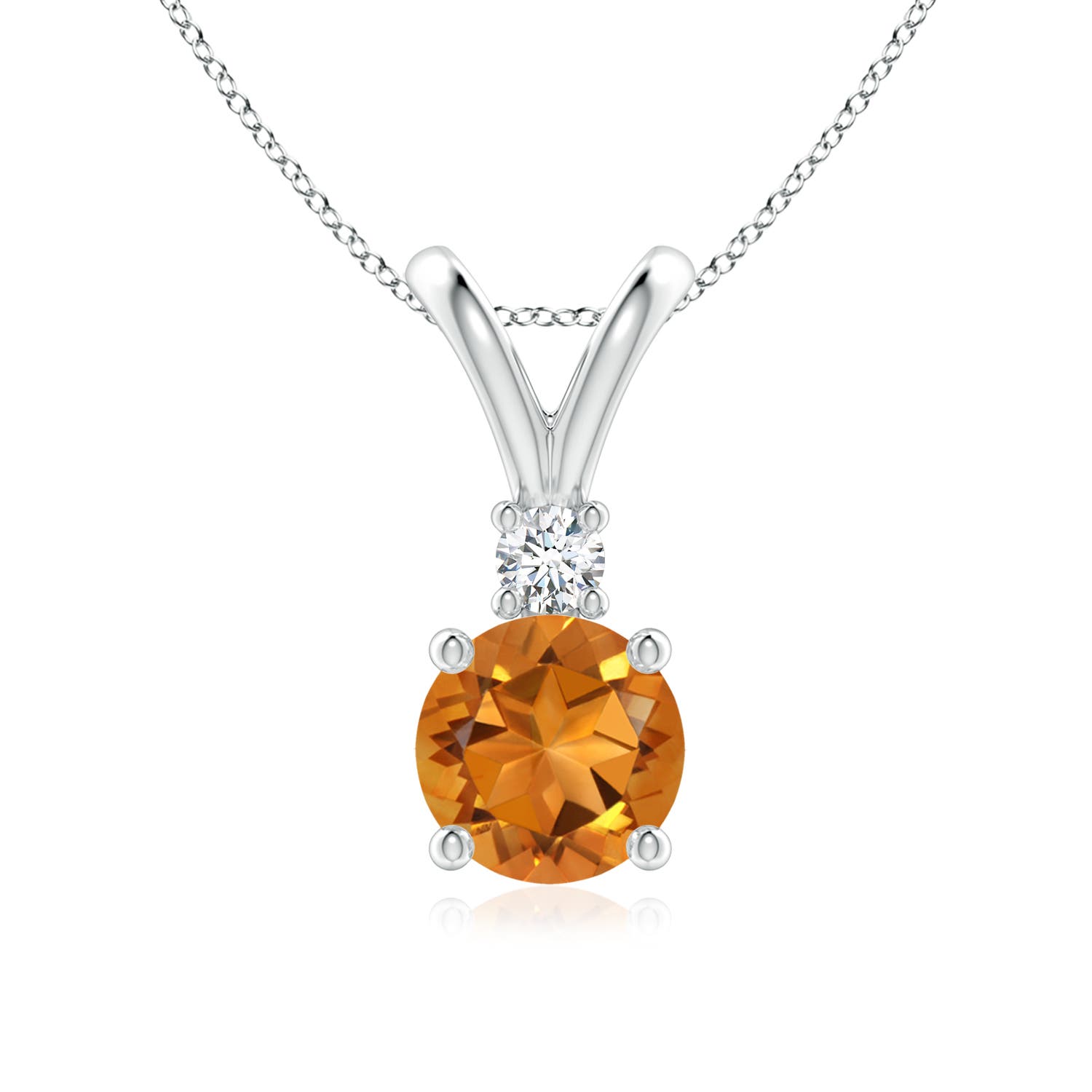 AAA - Citrine / 1.32 CT / 14 KT White Gold