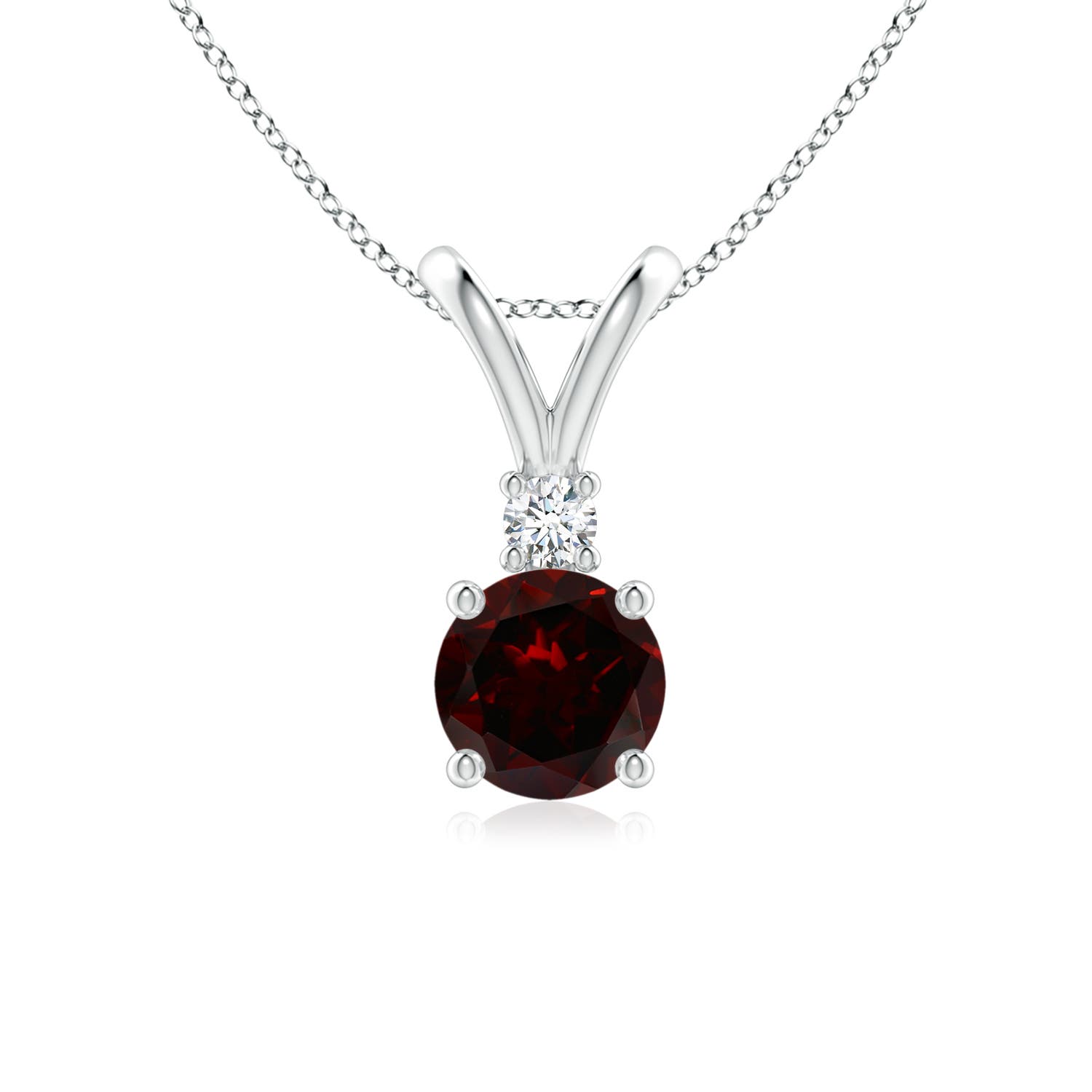 A - Garnet / 1.04 CT / 14 KT White Gold