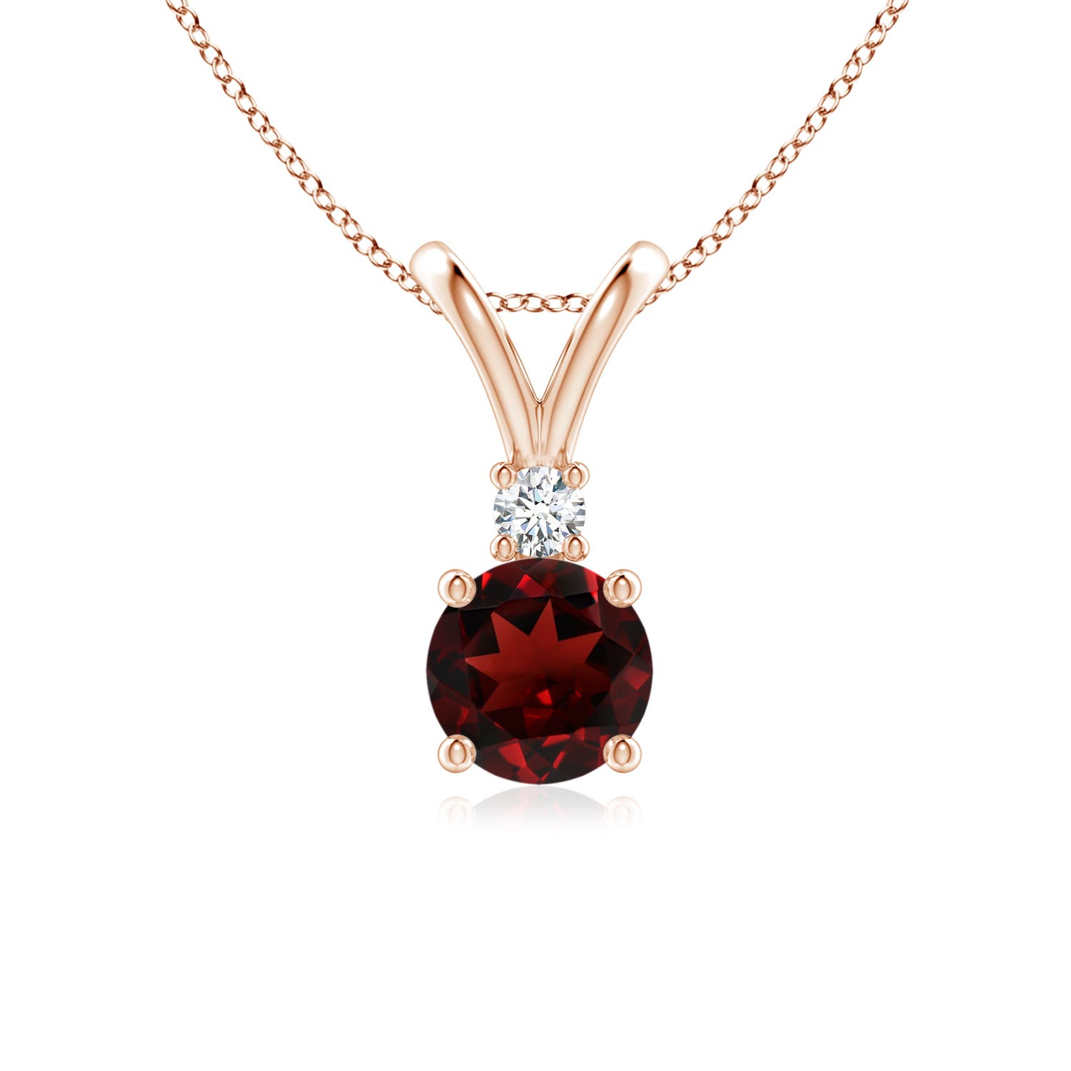 AAA - Garnet / 1.04 CT / 14 KT Rose Gold