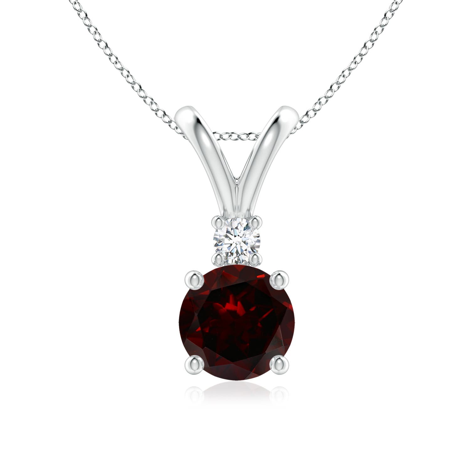 A - Garnet / 1.57 CT / 14 KT White Gold