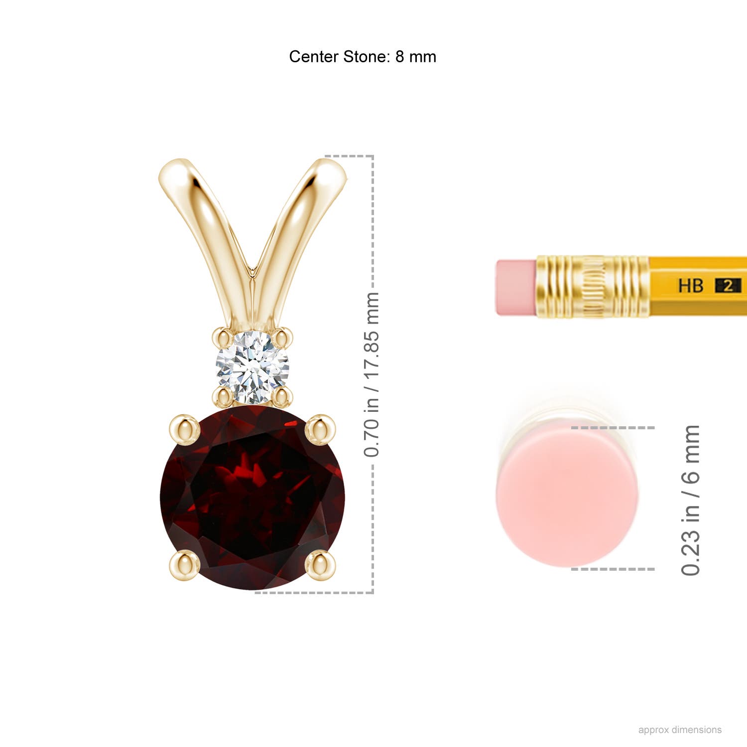 A - Garnet / 2.29 CT / 14 KT Yellow Gold