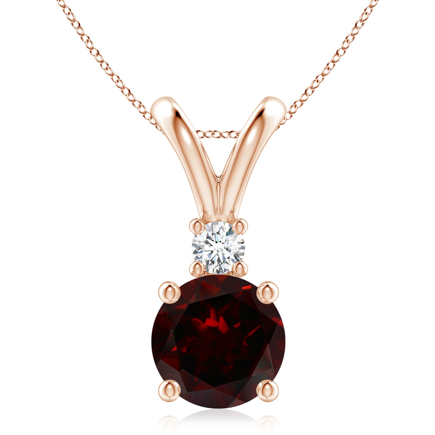 A - Garnet / 3.33 CT / 14 KT Rose Gold