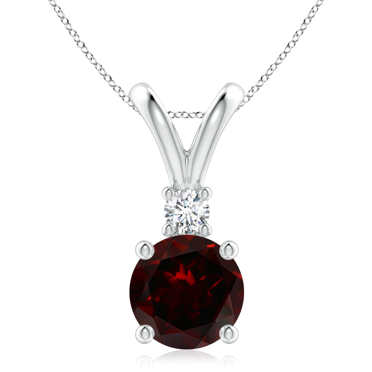 A - Garnet / 3.33 CT / 14 KT White Gold