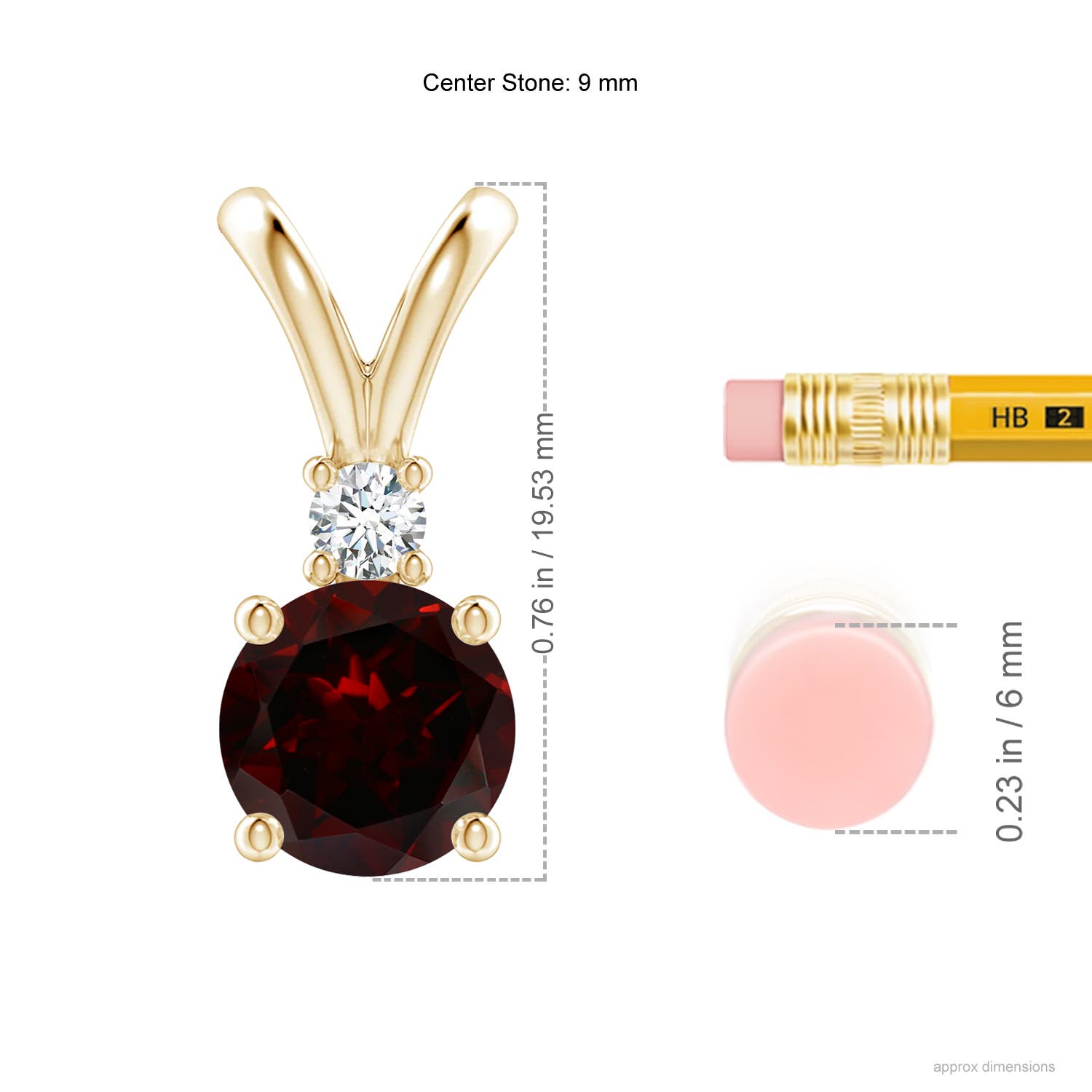 A - Garnet / 3.33 CT / 14 KT Yellow Gold