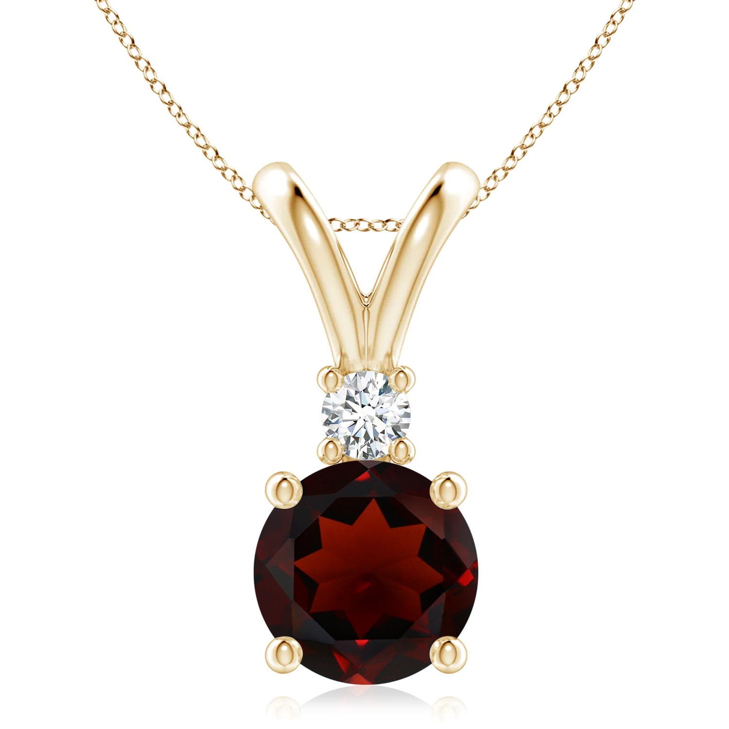 AA - Garnet / 3.33 CT / 14 KT Yellow Gold