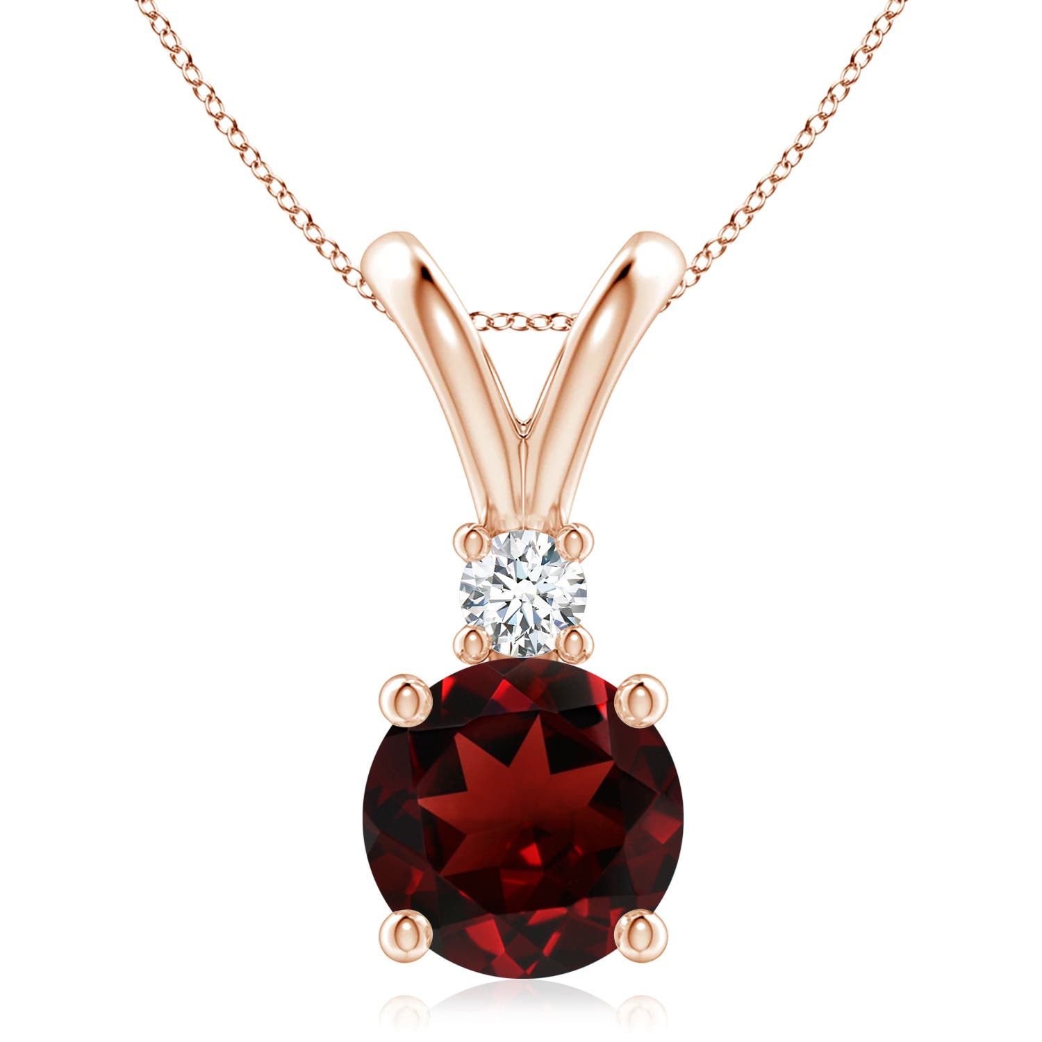 AAA - Garnet / 3.33 CT / 14 KT Rose Gold