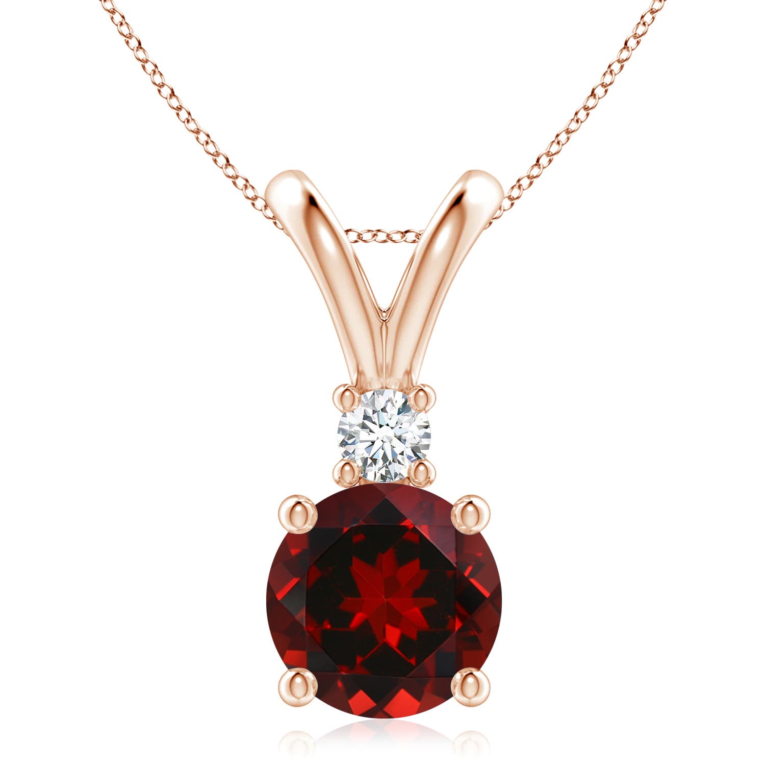 AAAA - Garnet / 3.33 CT / 14 KT Rose Gold