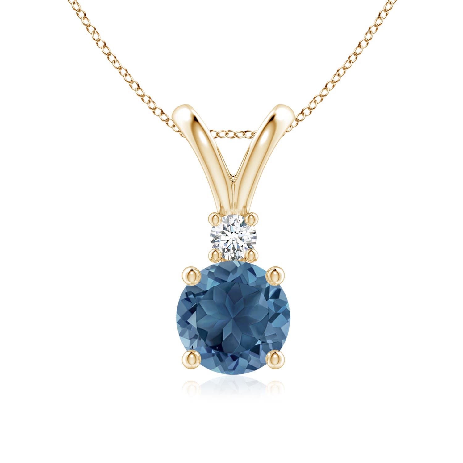 A - London Blue Topaz / 1.62 CT / 14 KT Yellow Gold