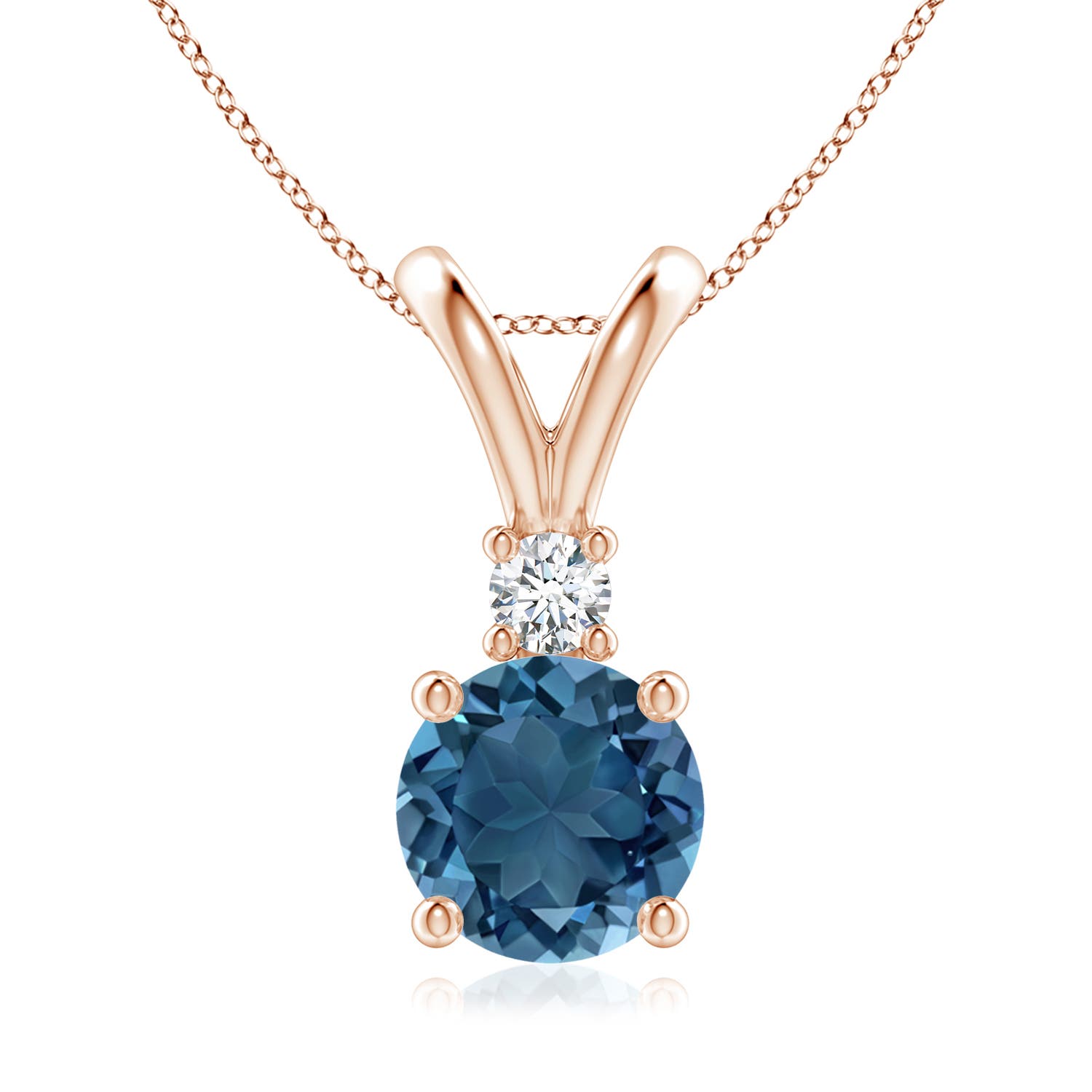 AA - London Blue Topaz / 2.44 CT / 14 KT Rose Gold