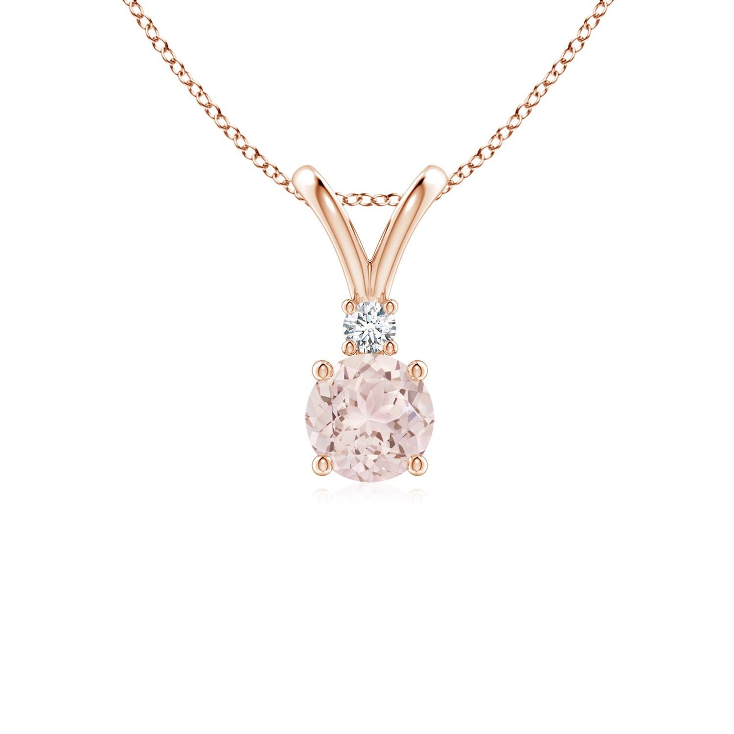 A - Morganite / 0.45 CT / 14 KT Rose Gold