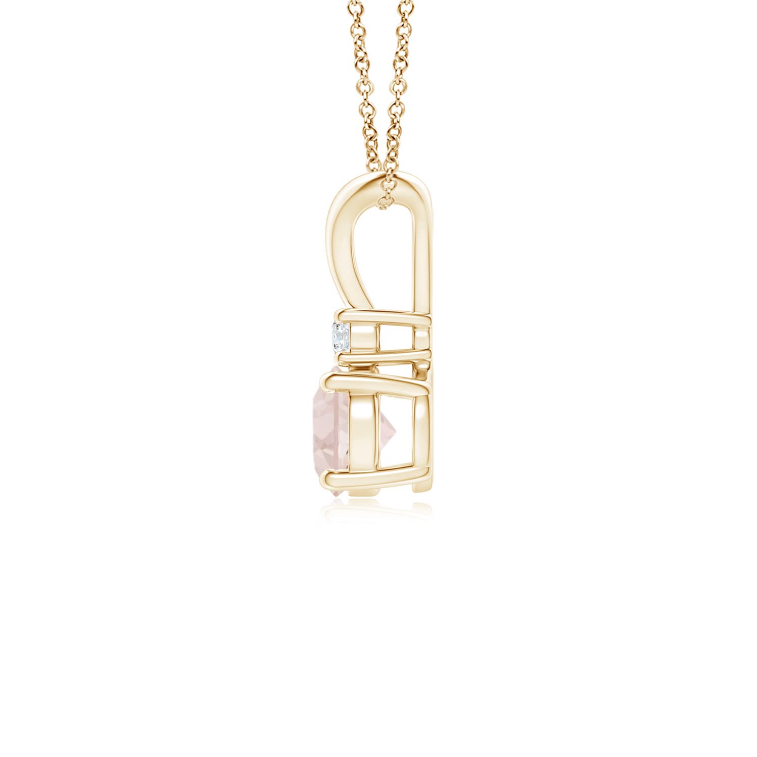 A - Morganite / 0.45 CT / 14 KT Yellow Gold