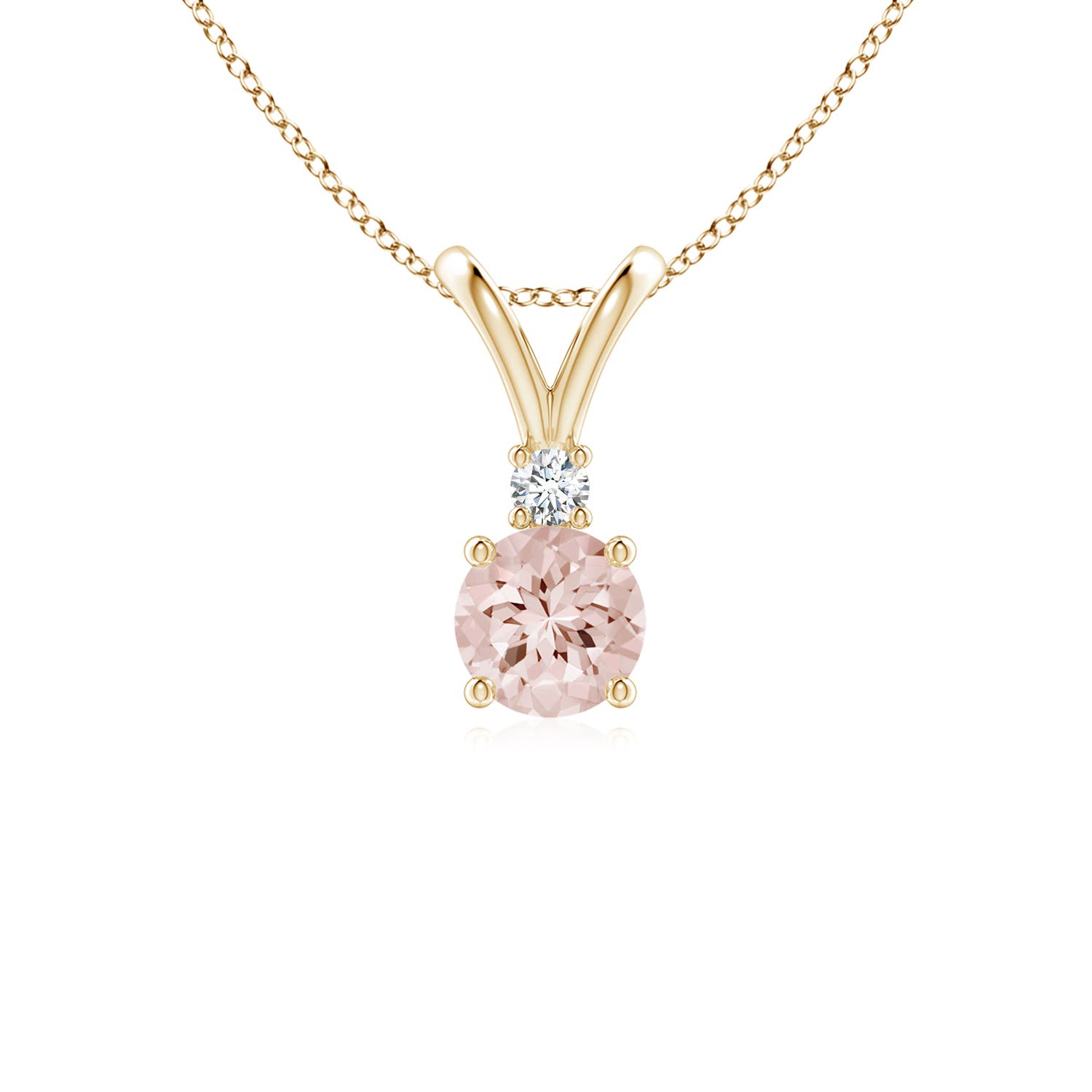 AA - Morganite / 0.45 CT / 14 KT Yellow Gold