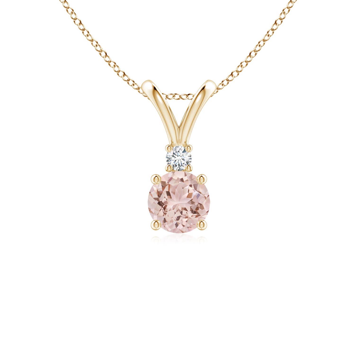 AAA - Morganite / 0.45 CT / 14 KT Yellow Gold