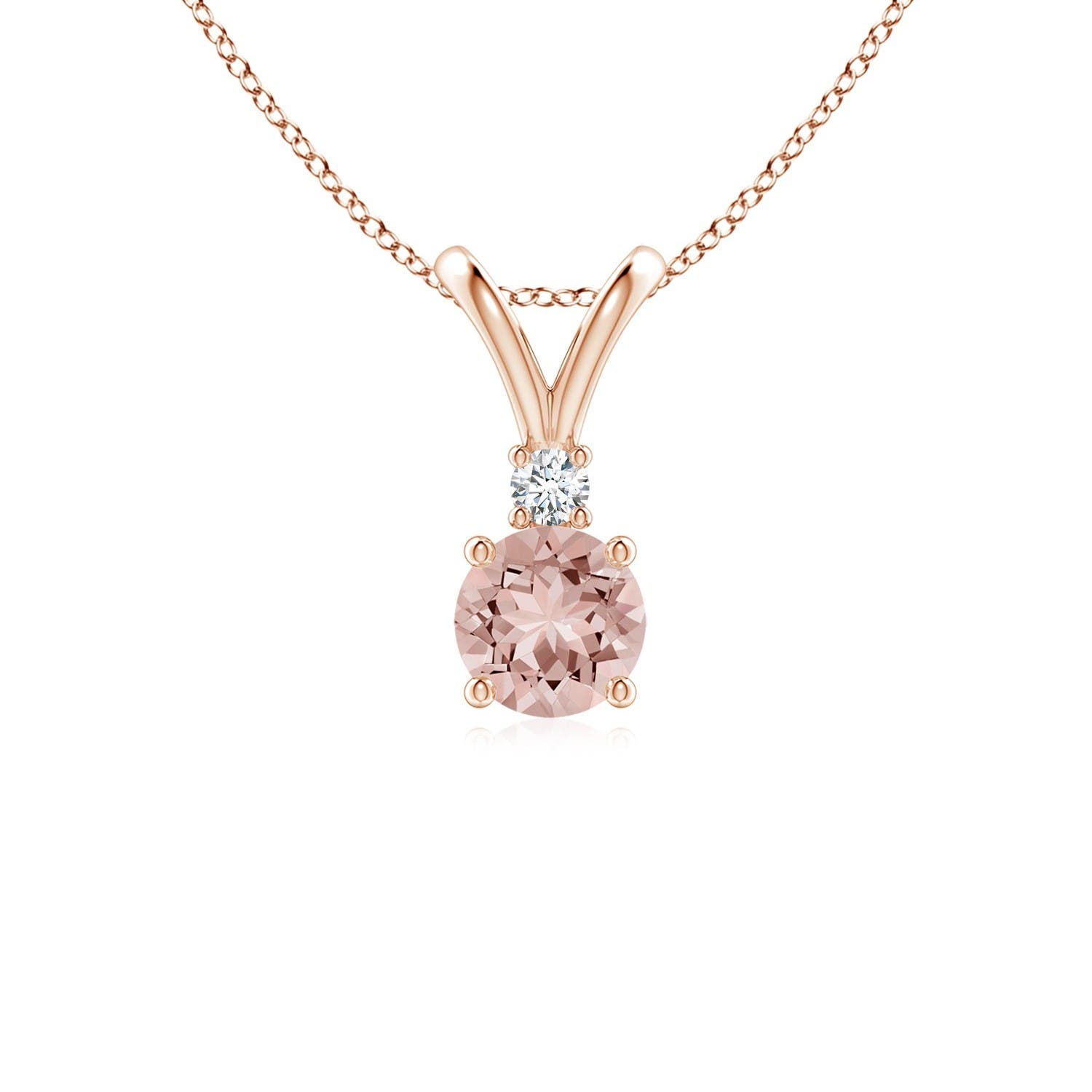 AAAA - Morganite / 0.45 CT / 14 KT Rose Gold