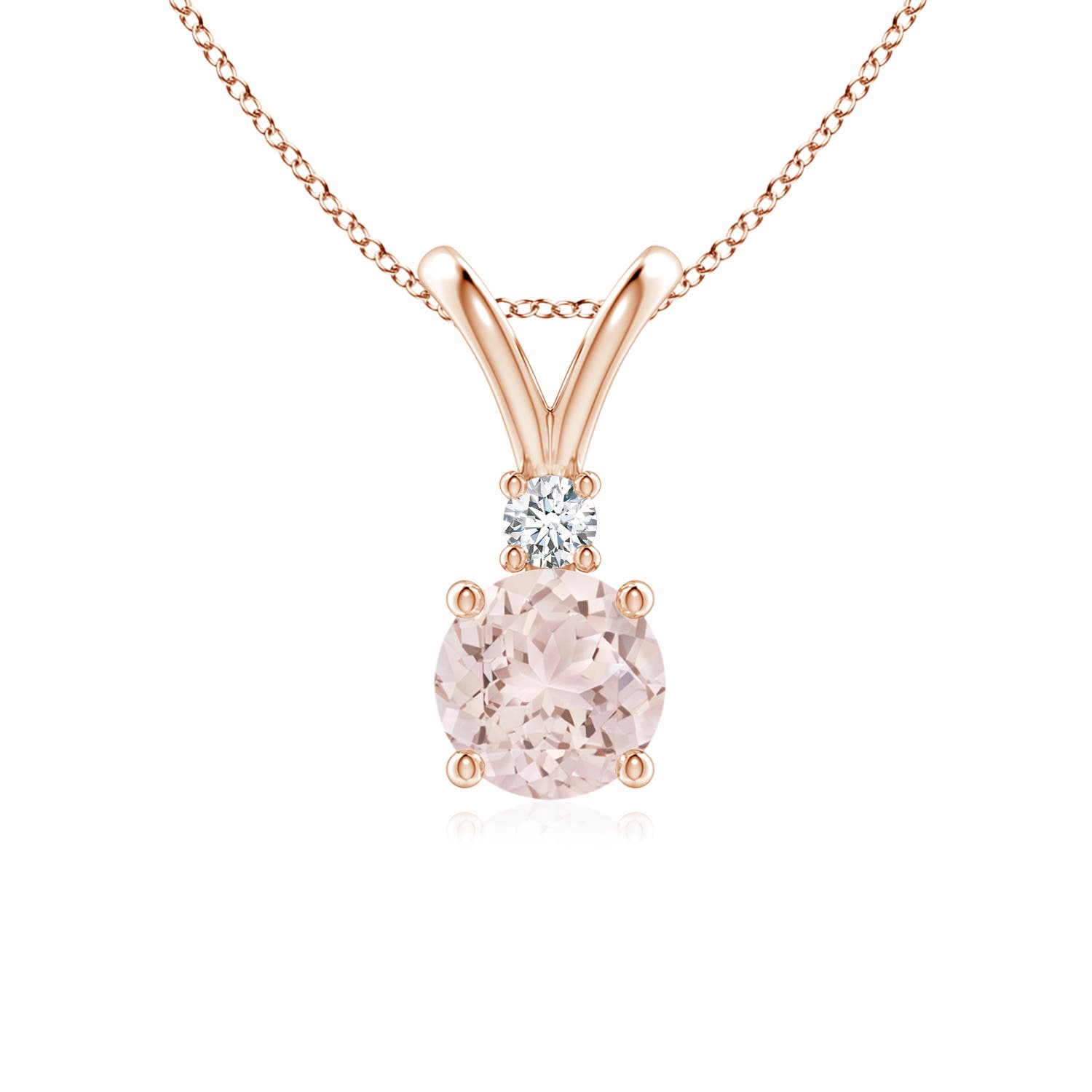 A - Morganite / 0.74 CT / 14 KT Rose Gold