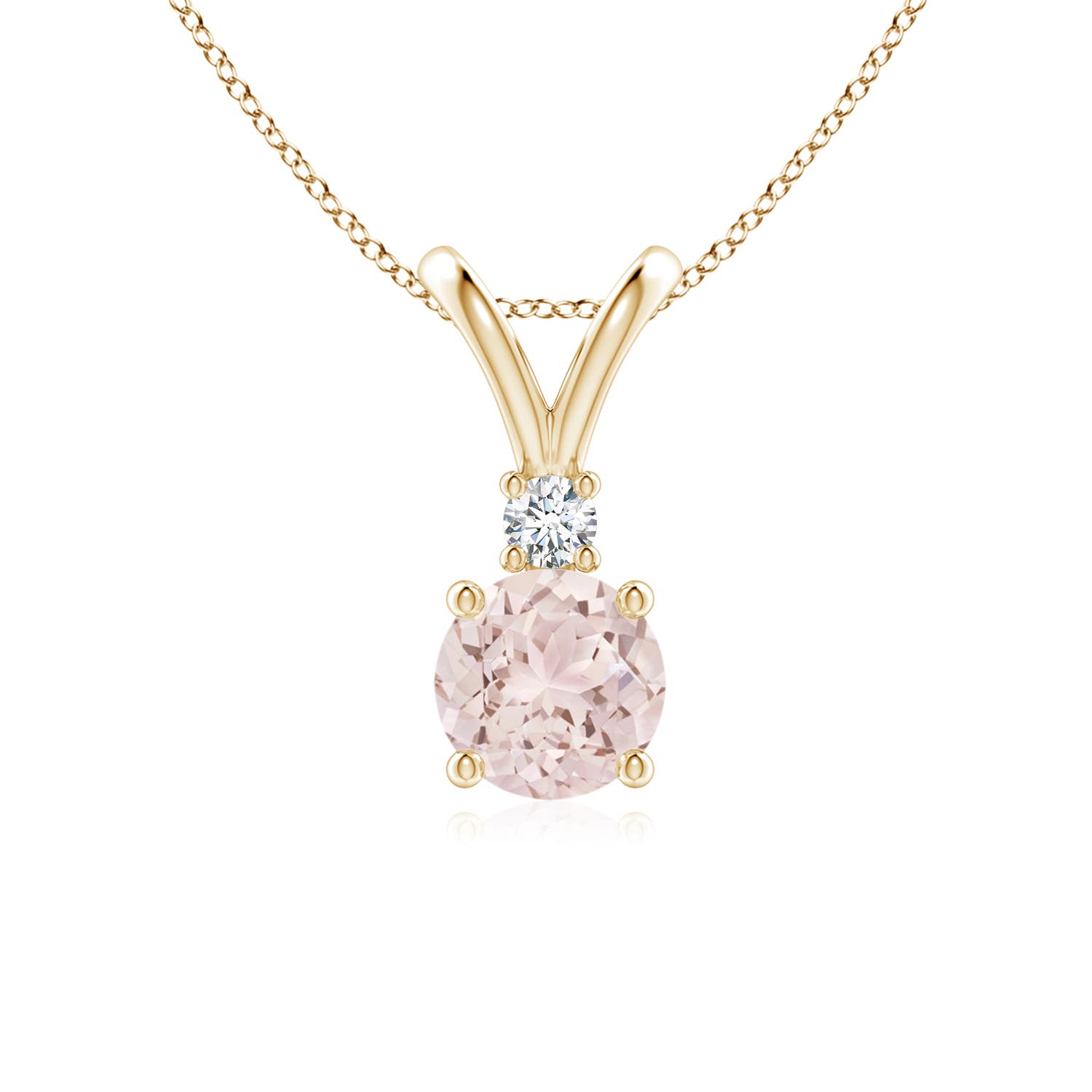 A - Morganite / 0.74 CT / 14 KT Yellow Gold