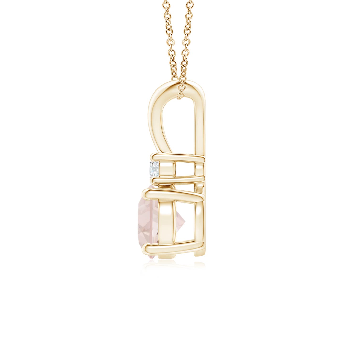 A - Morganite / 0.74 CT / 14 KT Yellow Gold