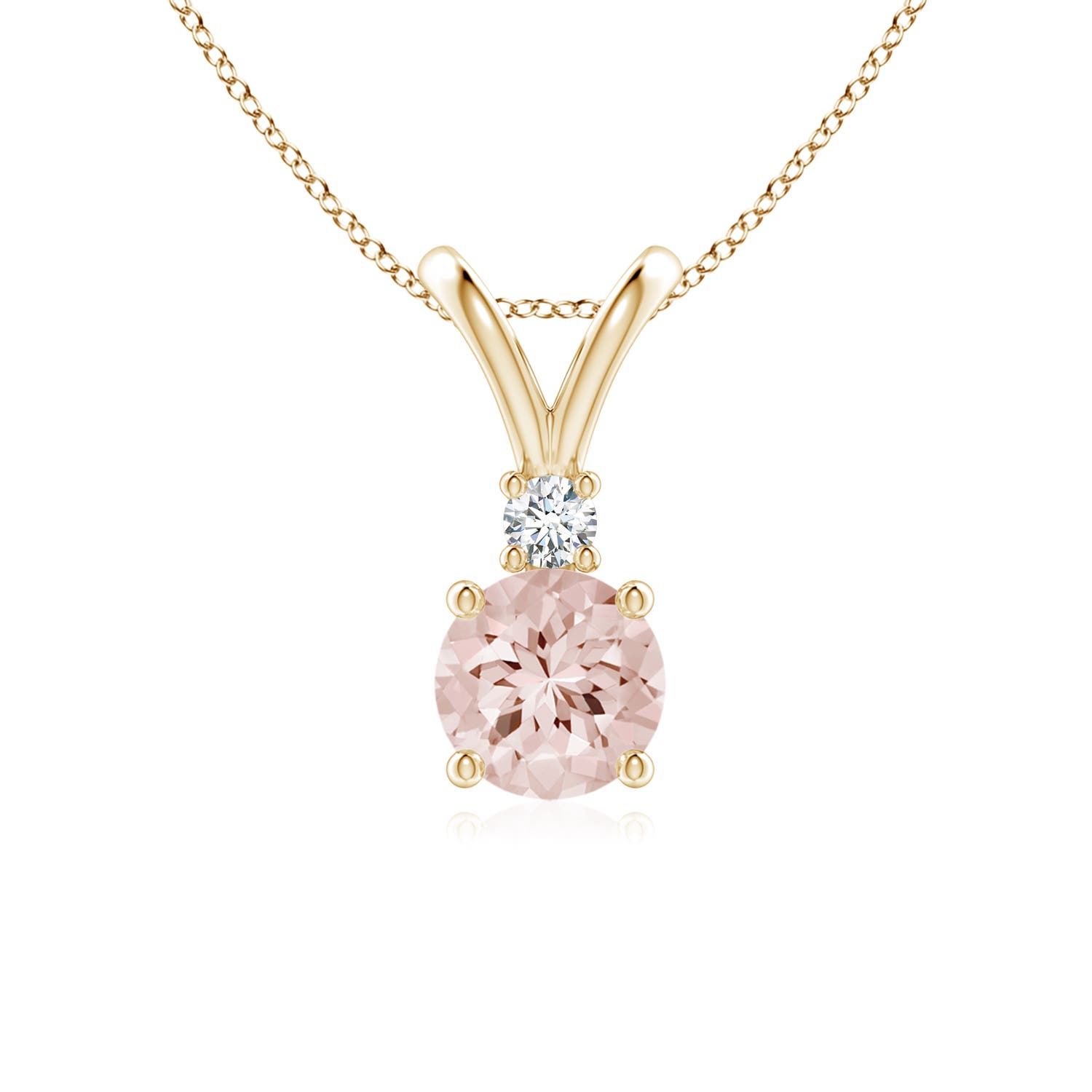 AA - Morganite / 0.74 CT / 14 KT Yellow Gold