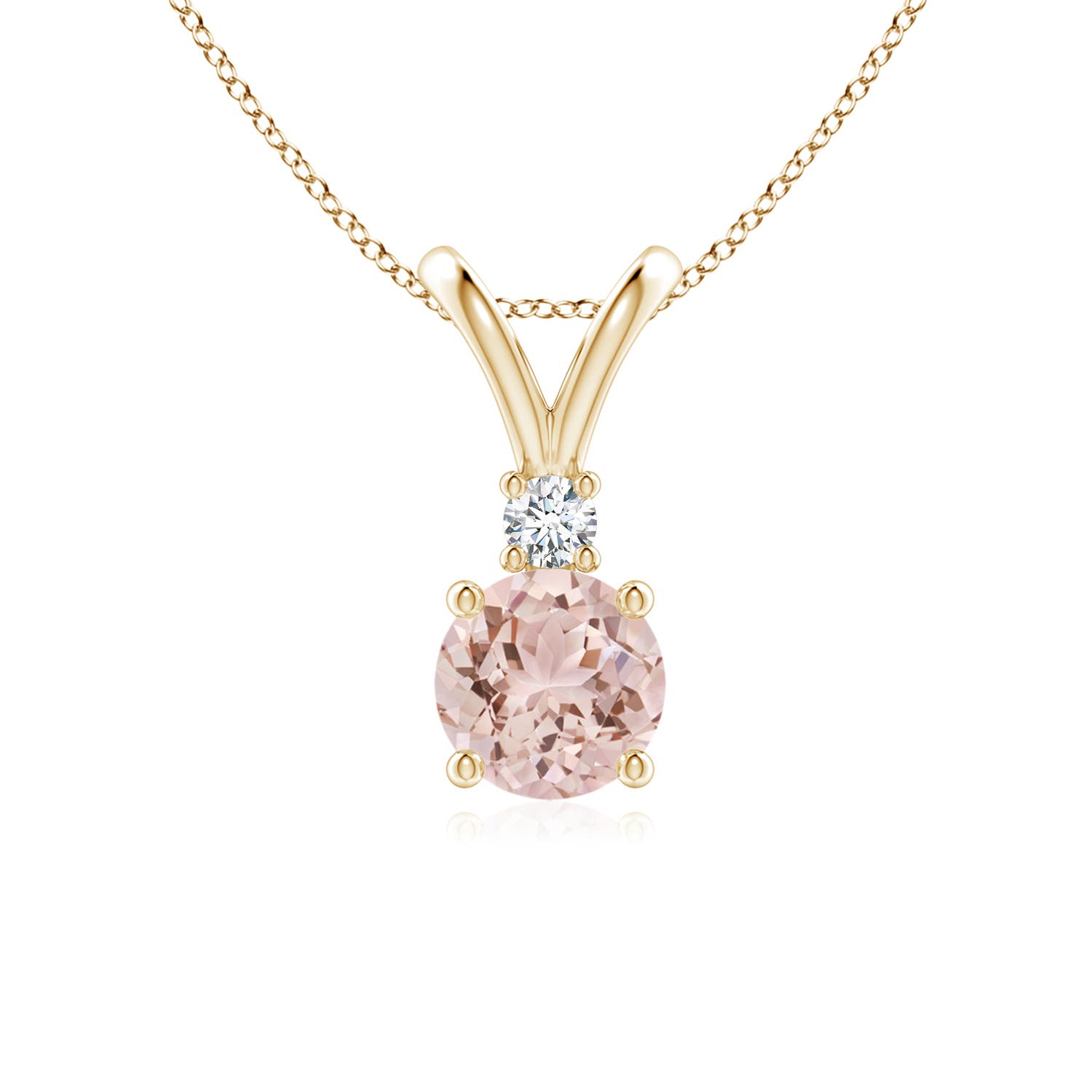 AAA - Morganite / 0.74 CT / 14 KT Yellow Gold