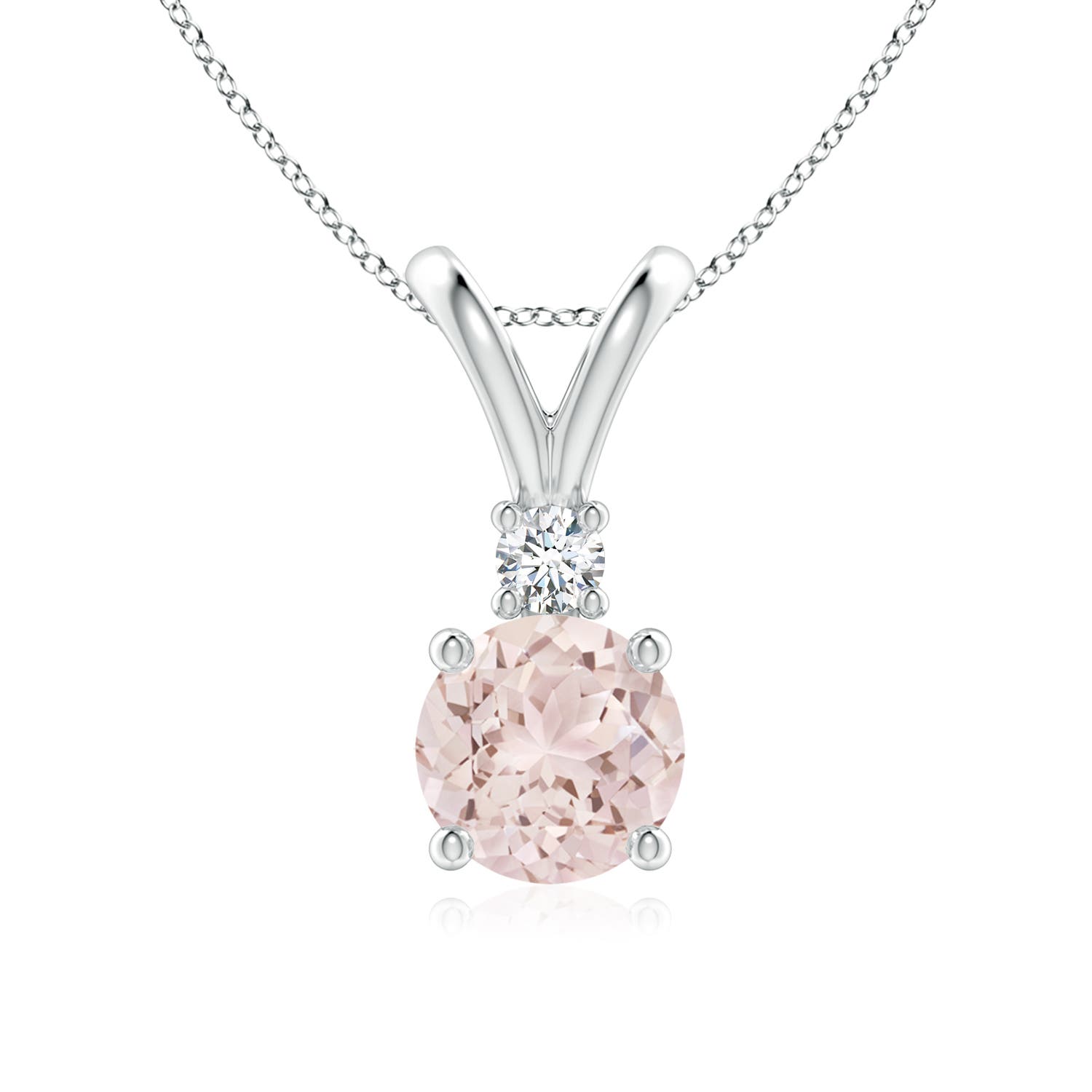 A - Morganite / 1.17 CT / 14 KT White Gold