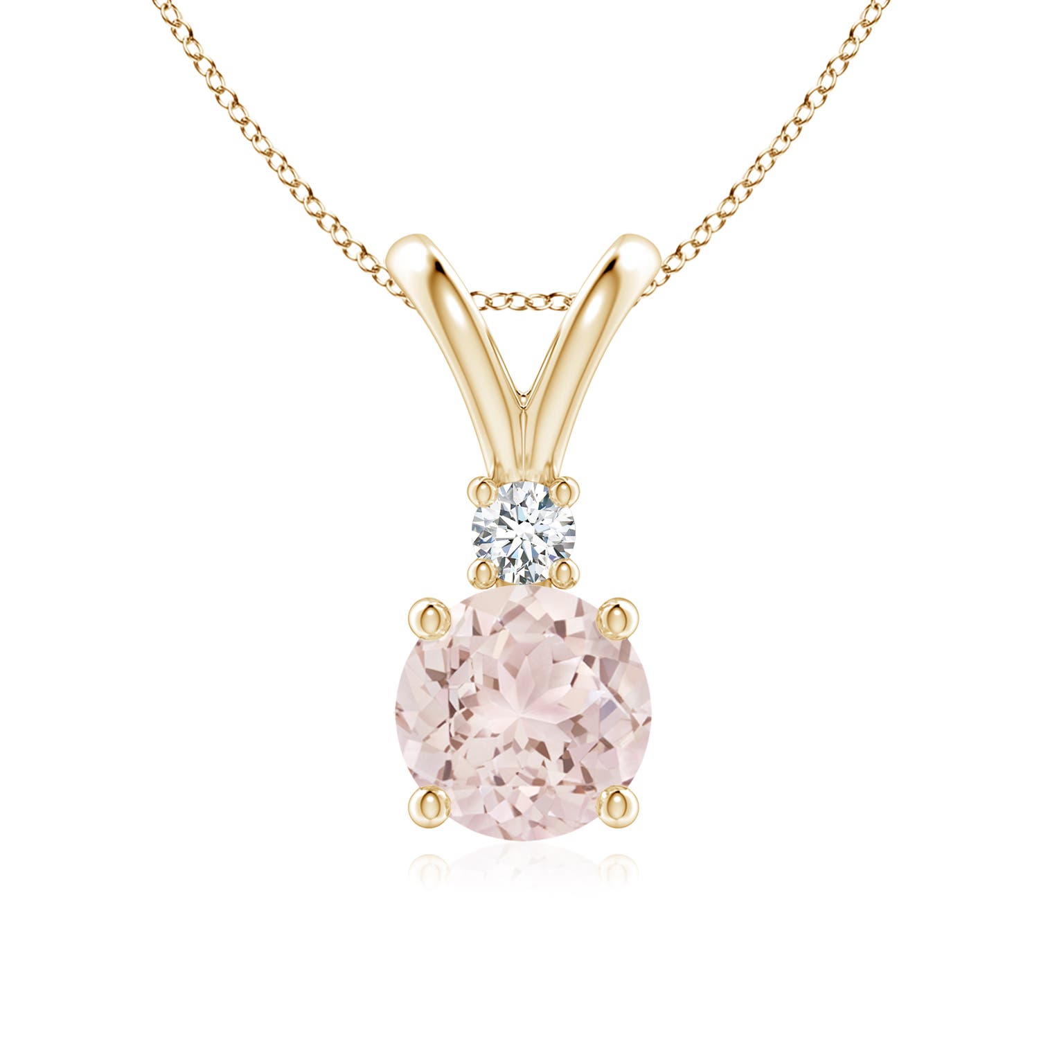 A - Morganite / 1.17 CT / 14 KT Yellow Gold