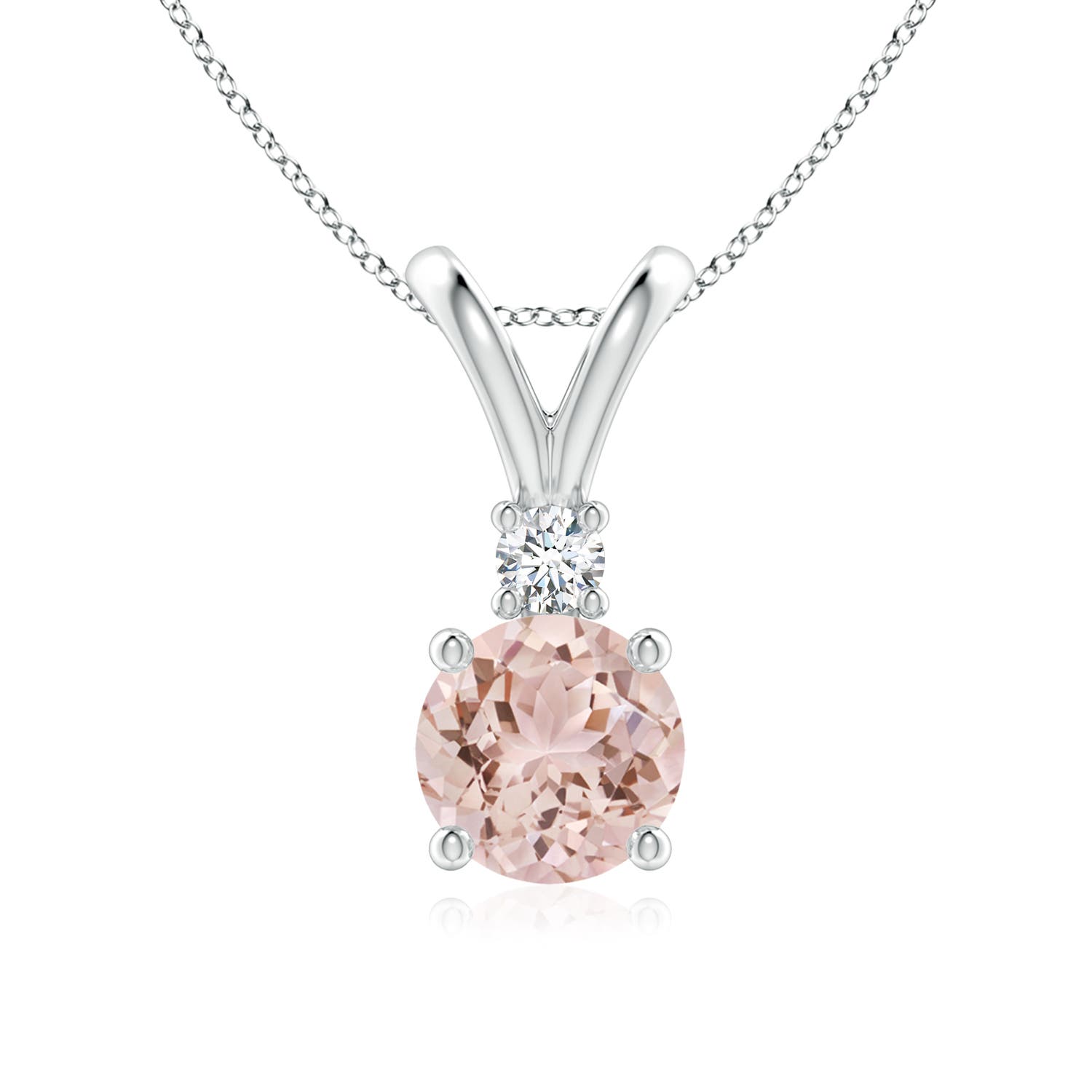 AAA - Morganite / 1.17 CT / 14 KT White Gold