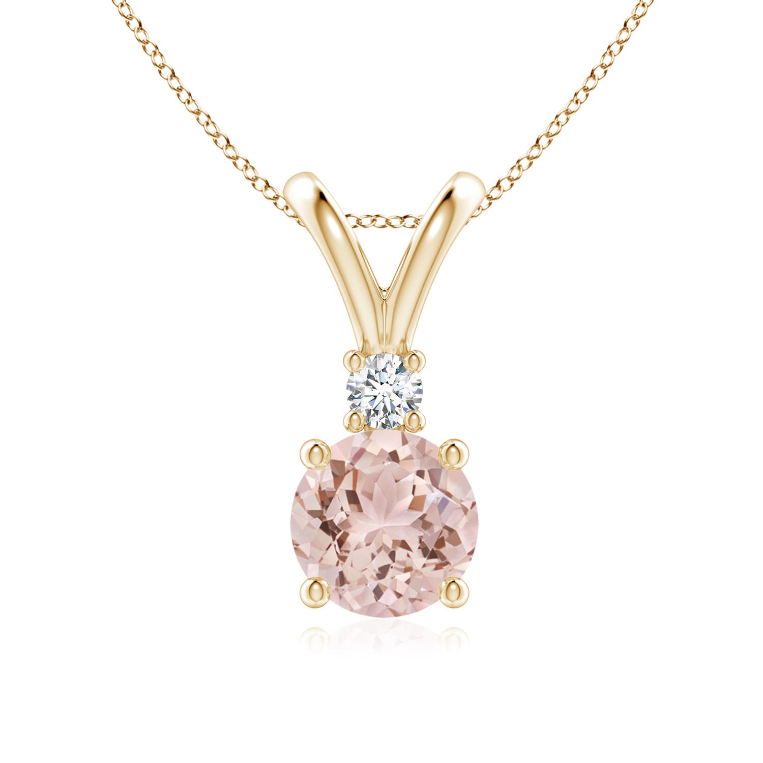 AAA - Morganite / 1.17 CT / 14 KT Yellow Gold