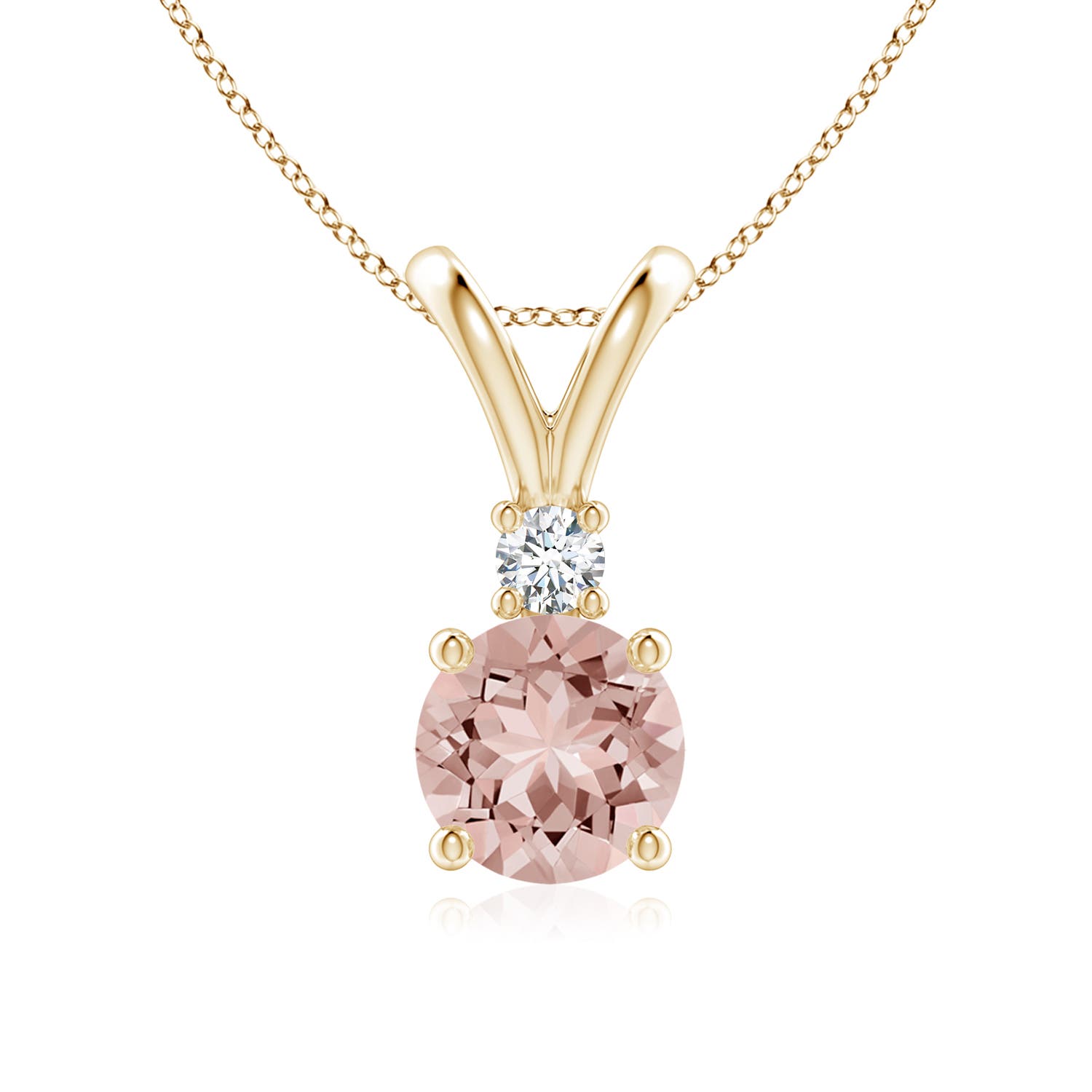 AAAA - Morganite / 1.17 CT / 14 KT Yellow Gold