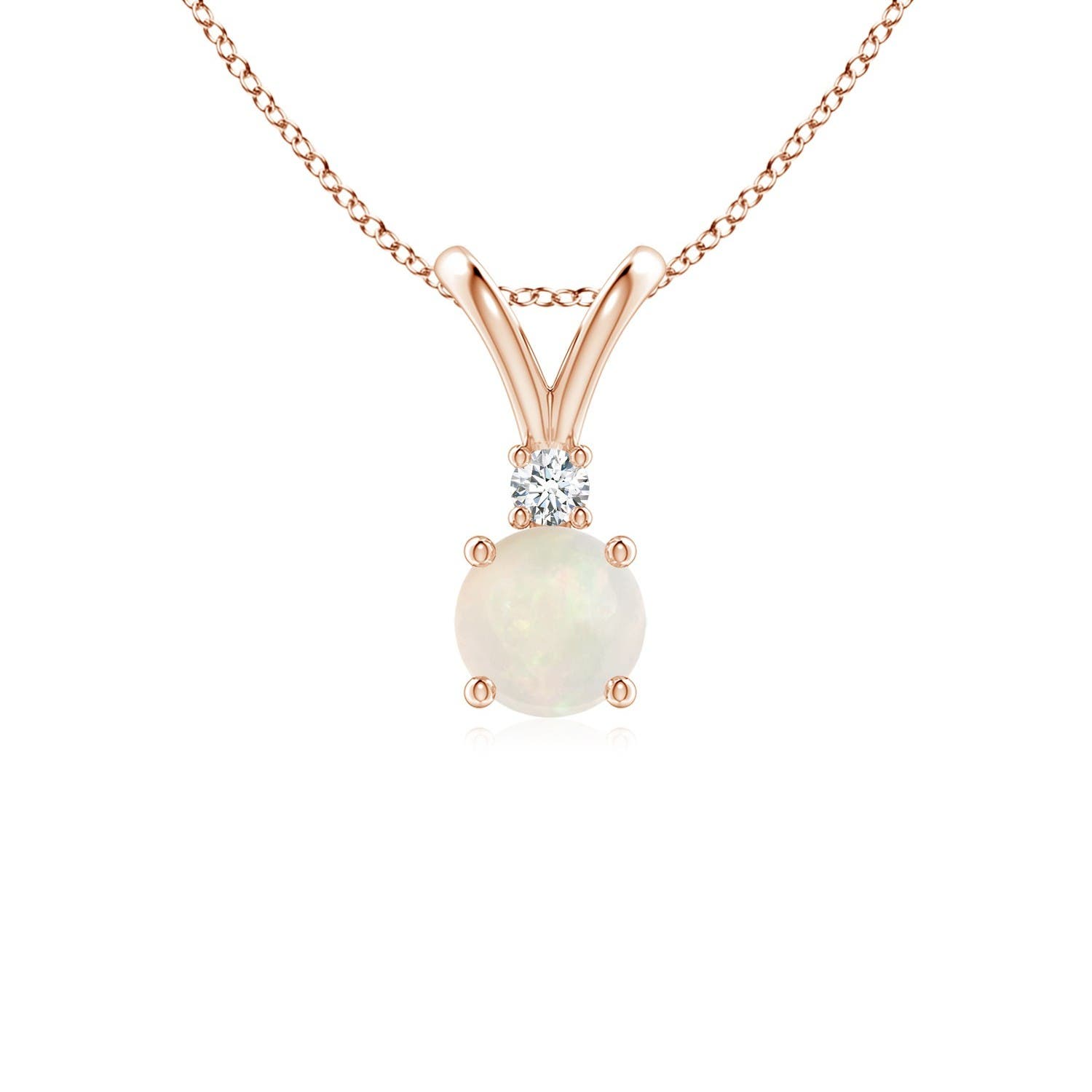 A - Opal / 0.36 CT / 14 KT Rose Gold