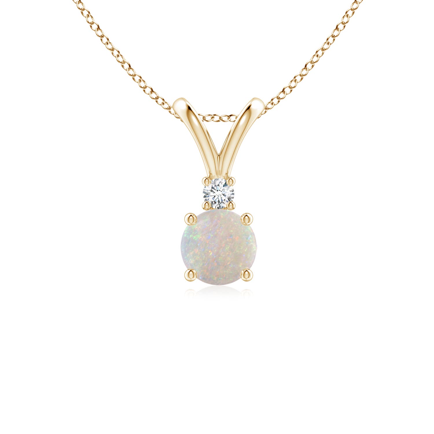 AA - Opal / 0.36 CT / 14 KT Yellow Gold