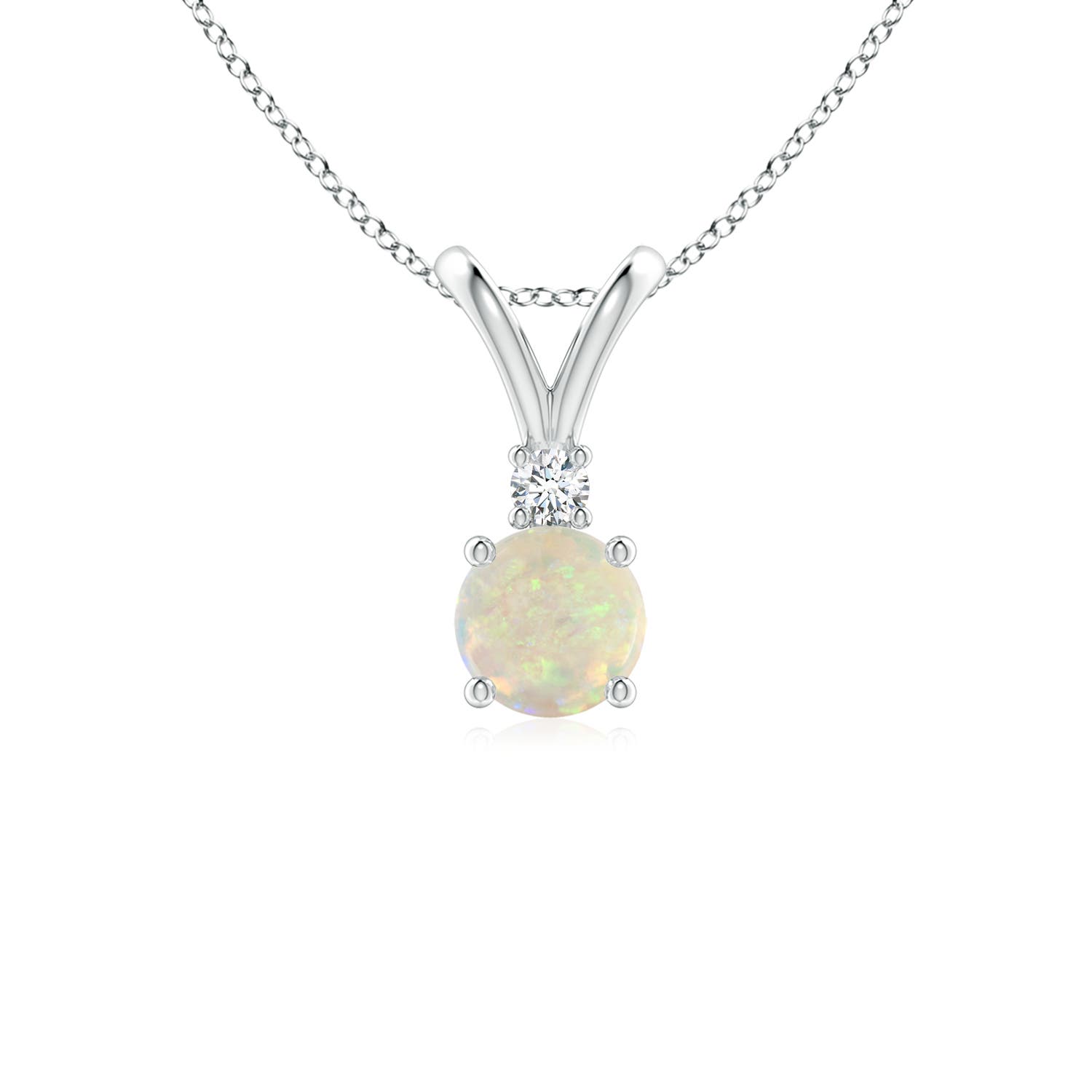 AAA - Opal / 0.36 CT / 14 KT White Gold