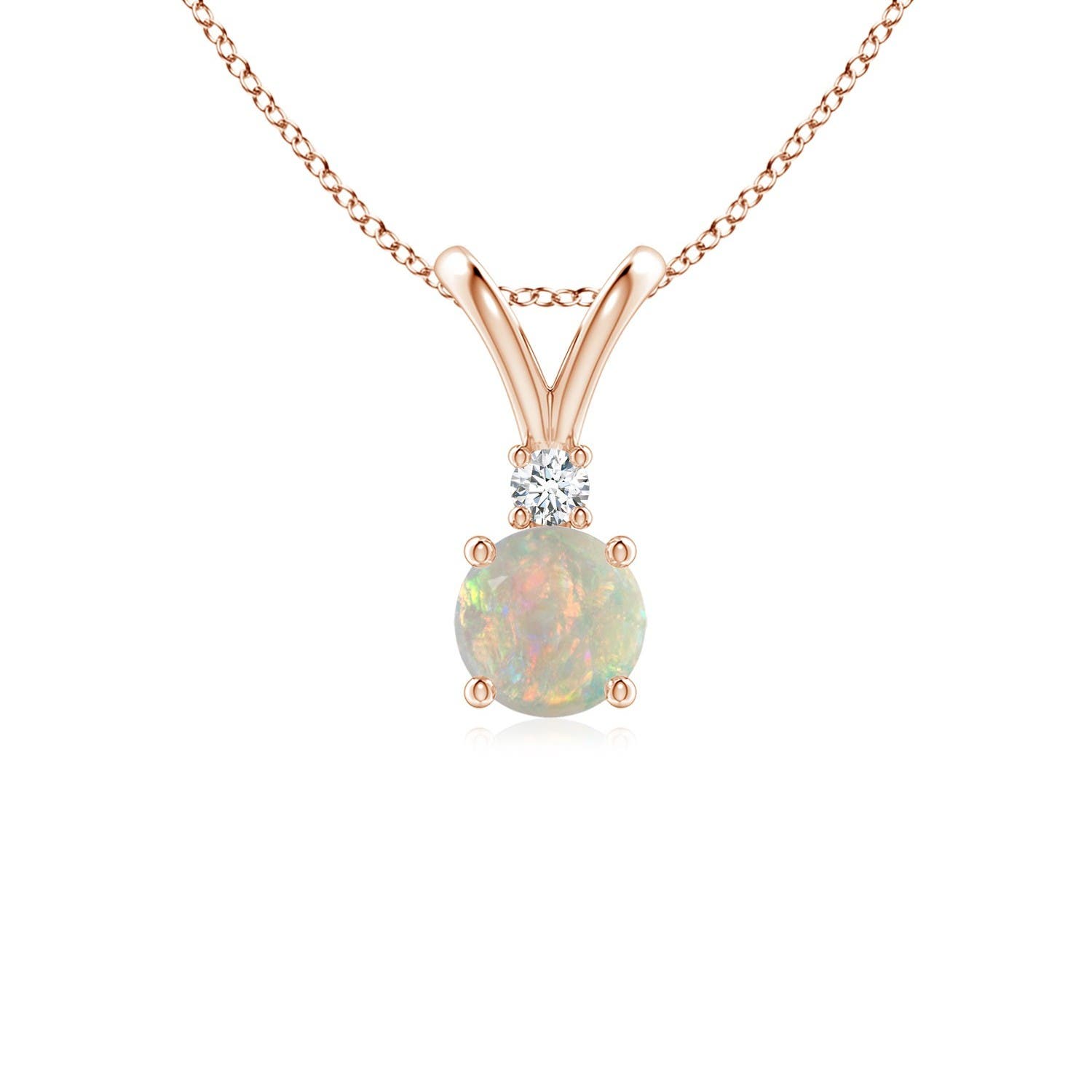 AAAA - Opal / 0.36 CT / 14 KT Rose Gold