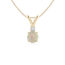 Solitaire Yellow Gold Opal Necklaces and Pendants