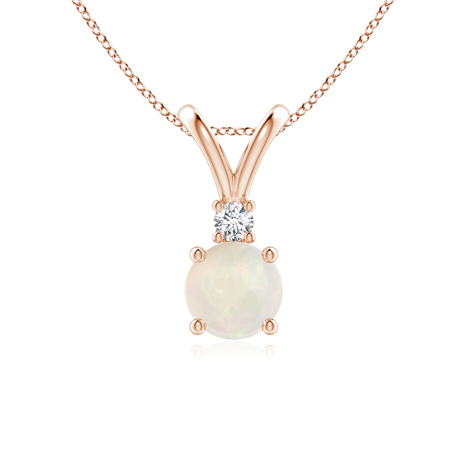 A - Opal / 0.54 CT / 14 KT Rose Gold