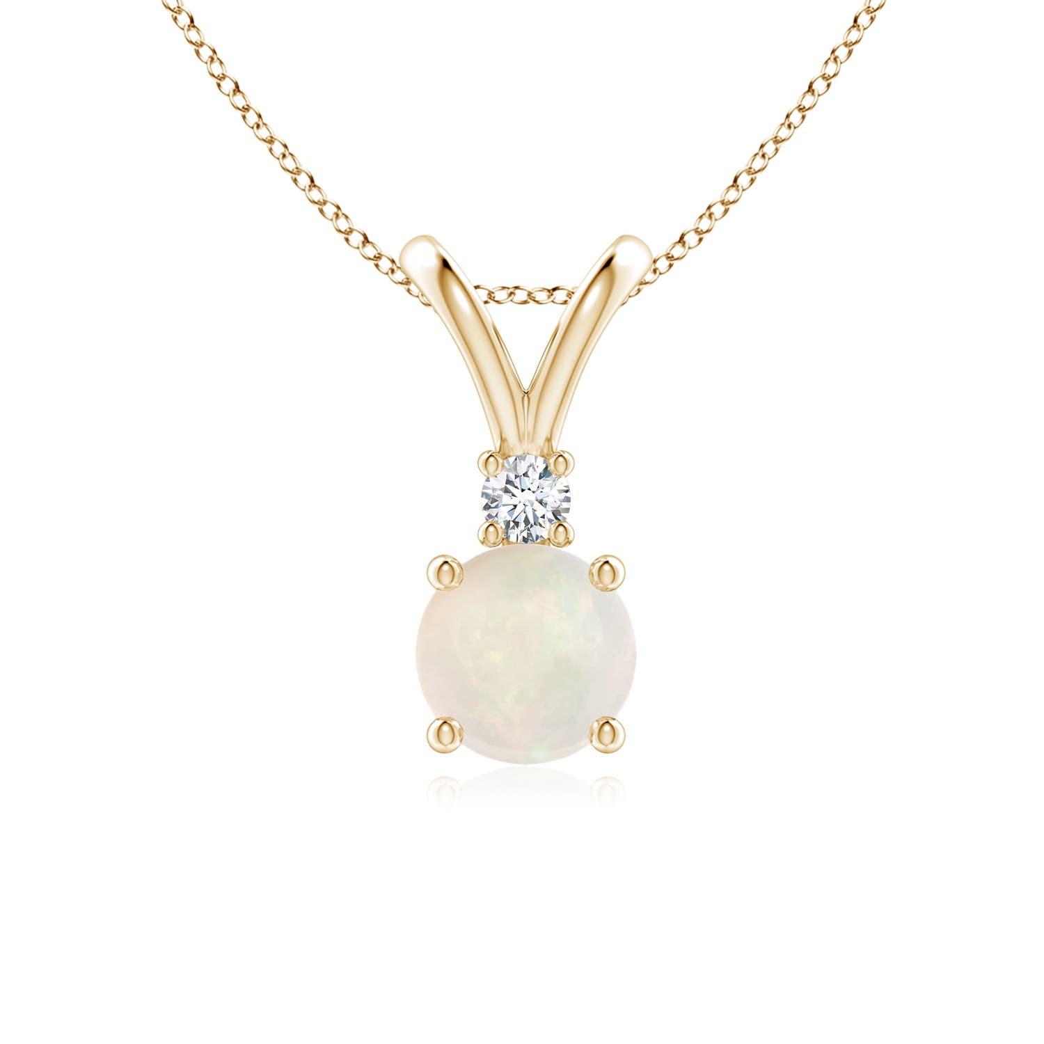 A - Opal / 0.54 CT / 14 KT Yellow Gold