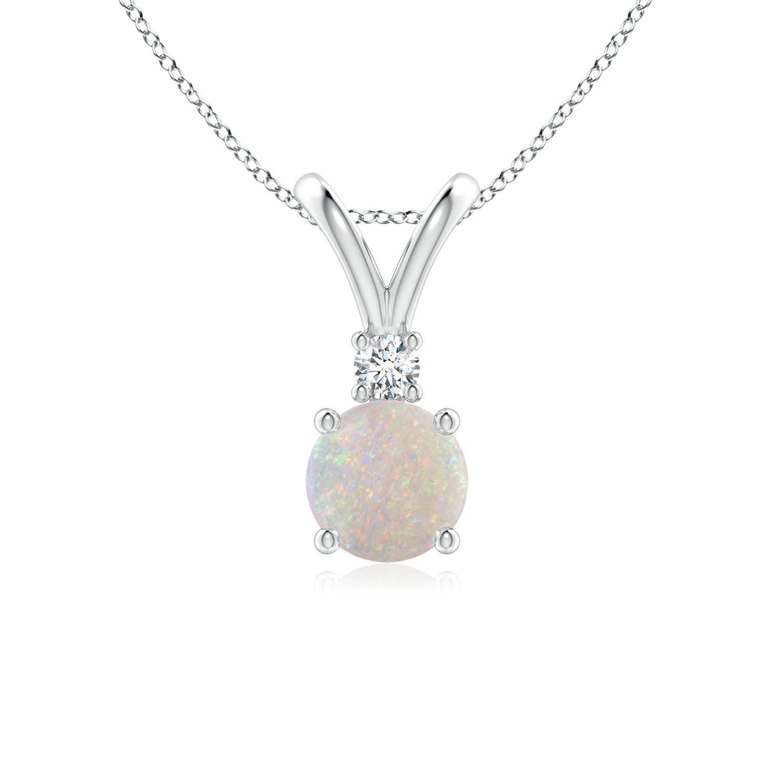 AA - Opal / 0.54 CT / 14 KT White Gold