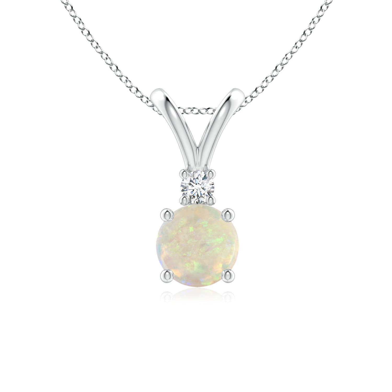 AAA - Opal / 0.54 CT / 14 KT White Gold