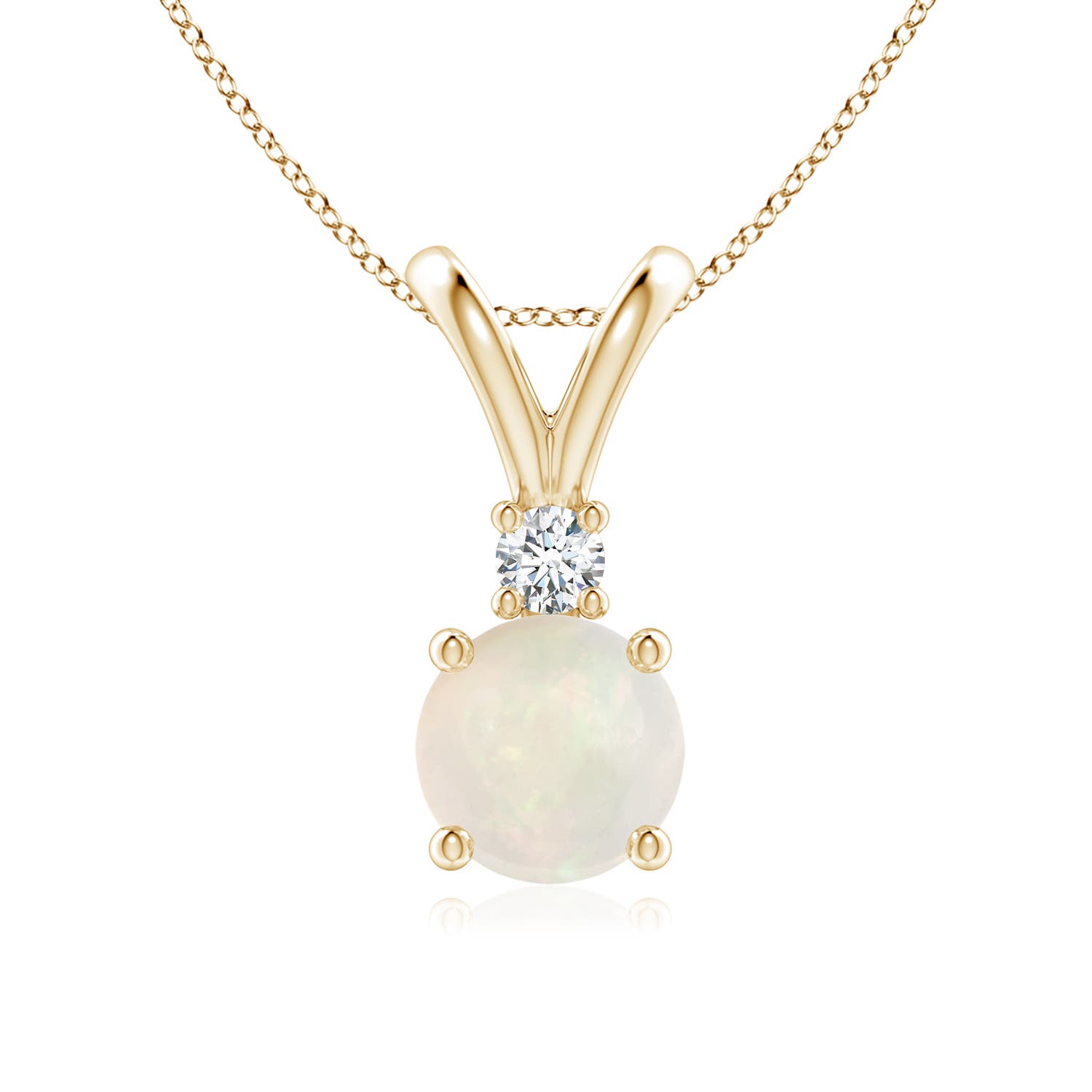 A - Opal / 0.82 CT / 14 KT Yellow Gold