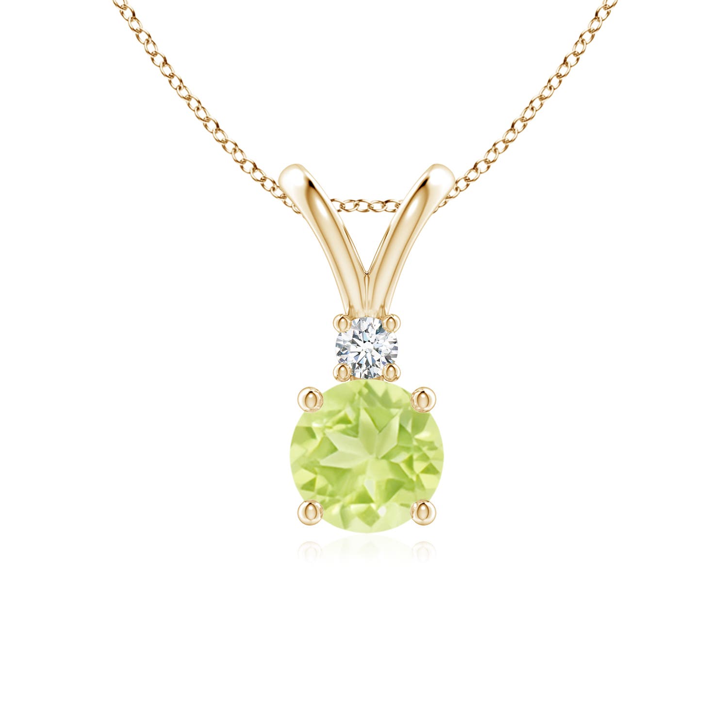 A - Peridot / 0.99 CT / 14 KT Yellow Gold