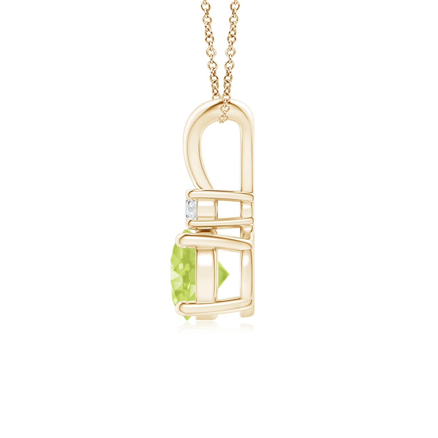 A - Peridot / 0.99 CT / 14 KT Yellow Gold