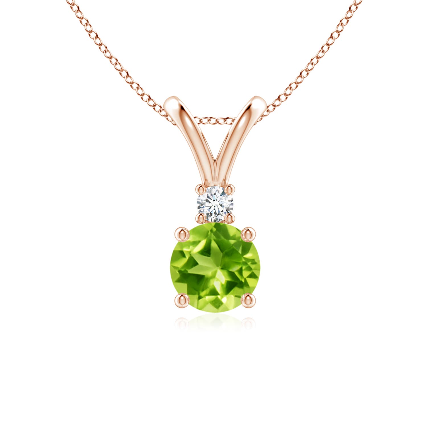 AAA - Peridot / 0.99 CT / 14 KT Rose Gold