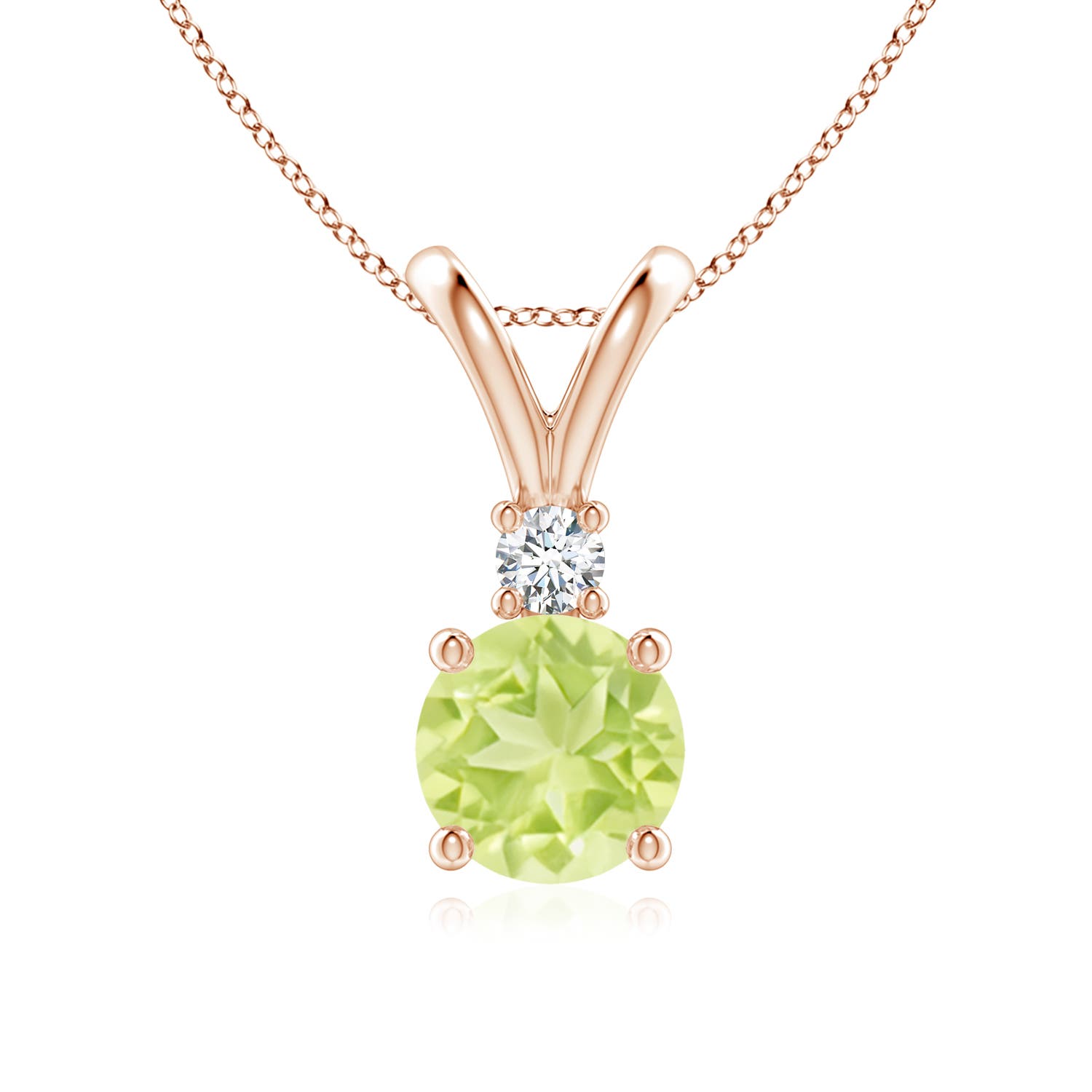 A - Peridot / 1.47 CT / 14 KT Rose Gold