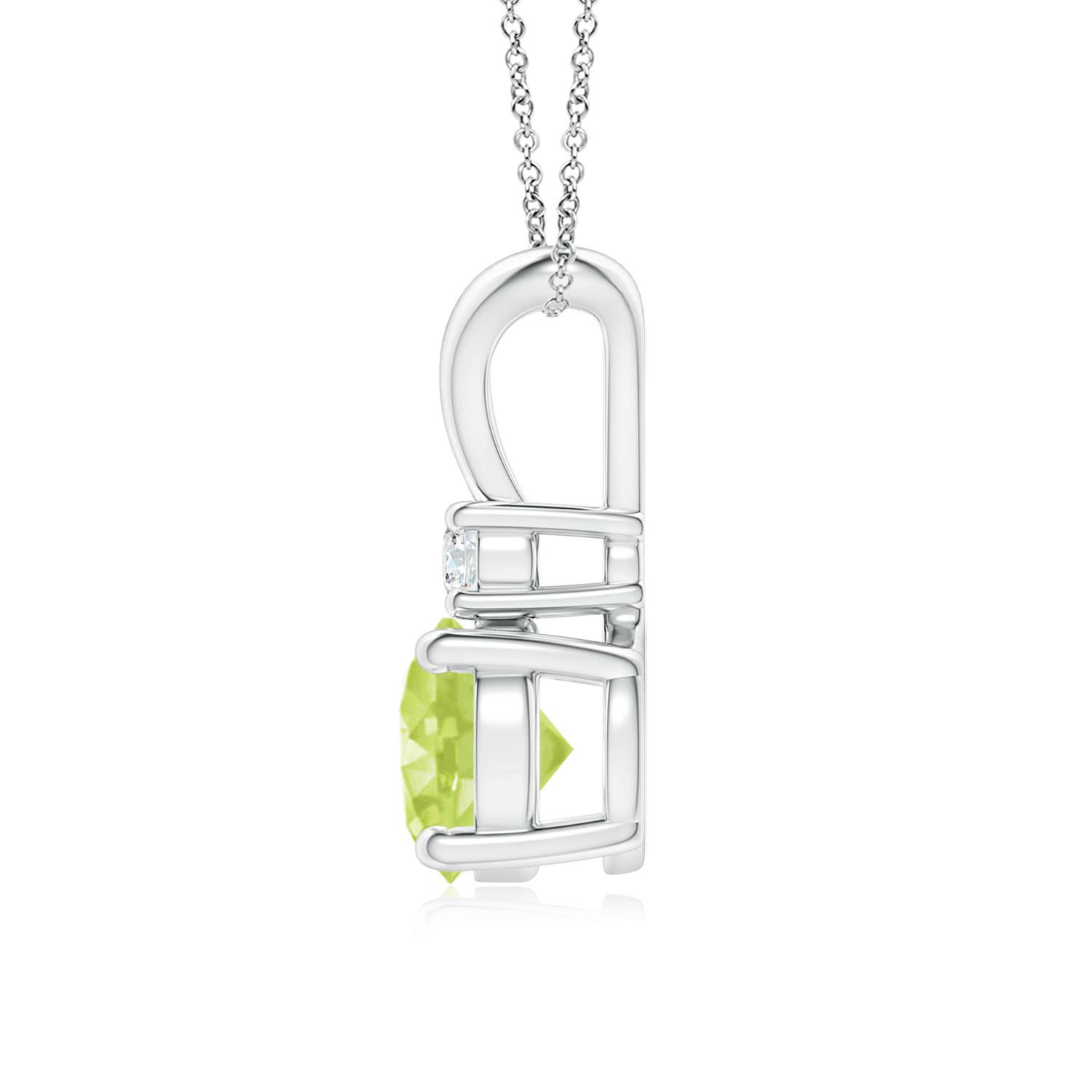 A - Peridot / 1.47 CT / 14 KT White Gold