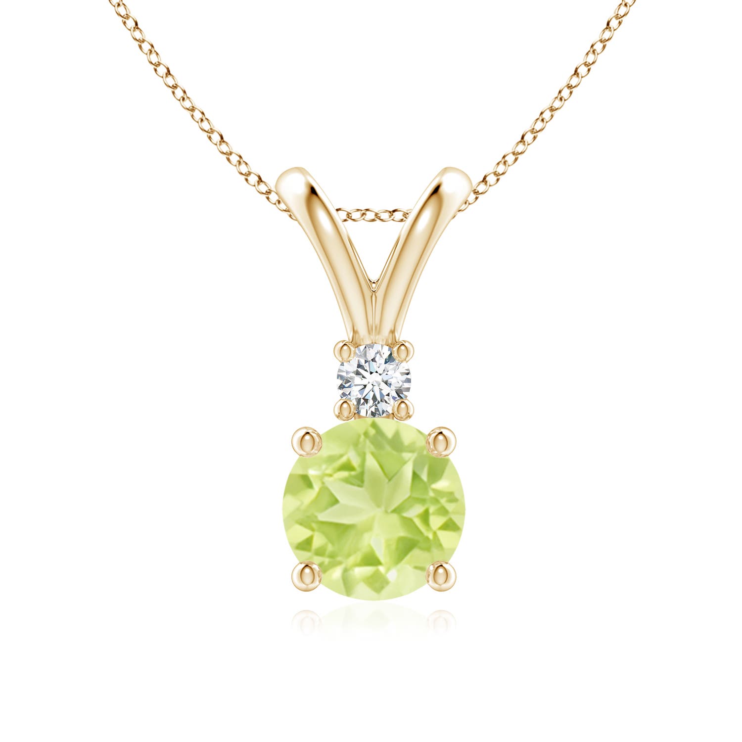 A - Peridot / 1.47 CT / 14 KT Yellow Gold