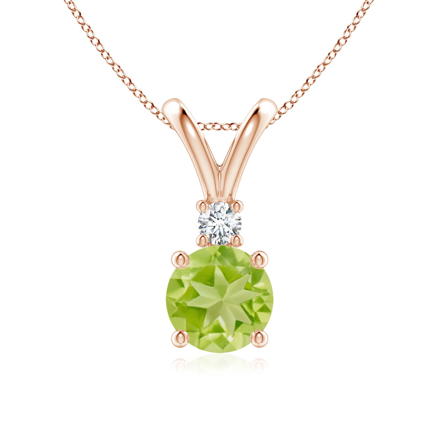 AA - Peridot / 1.47 CT / 14 KT Rose Gold